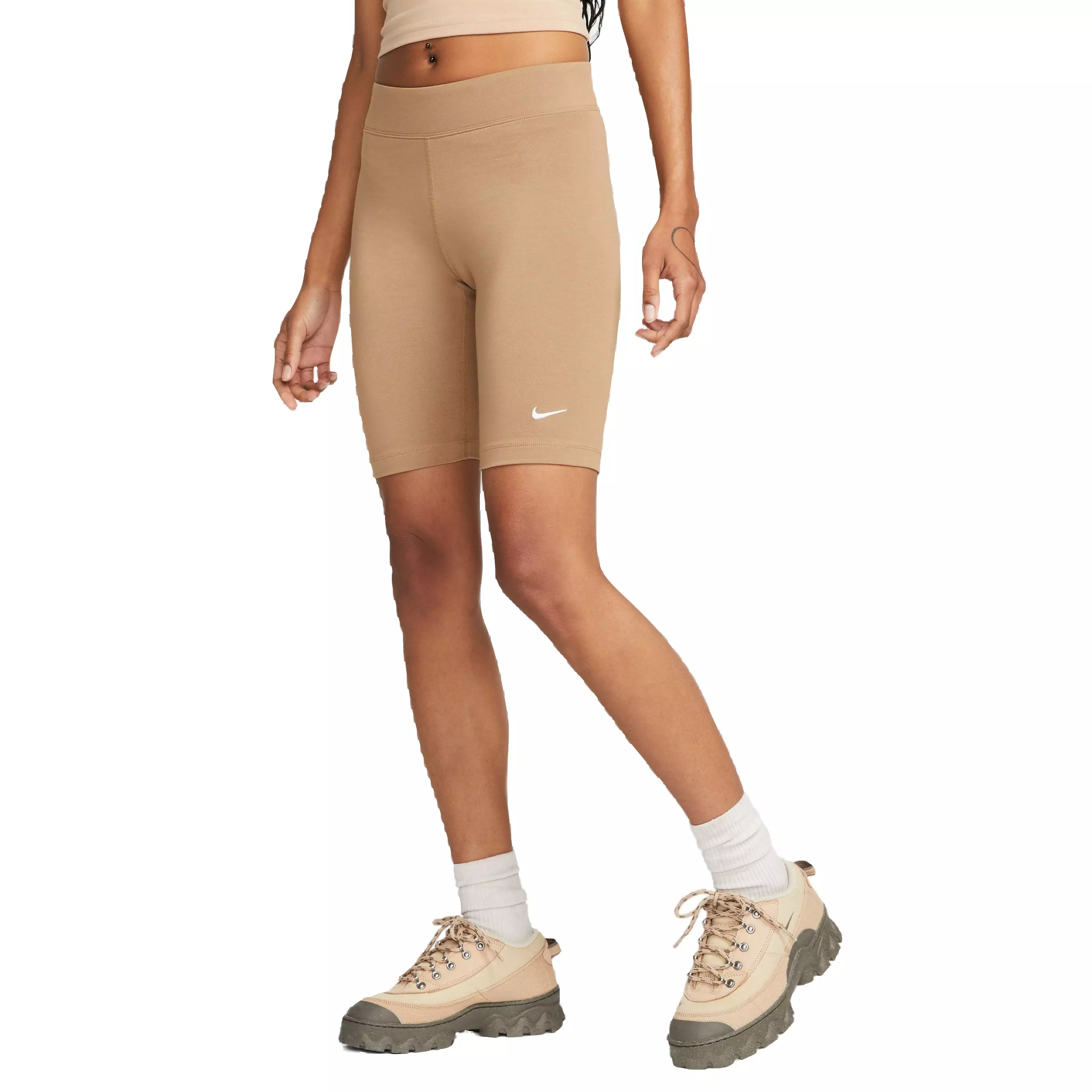 Nike Women's Sportswear Essential Bike Shorts-Tan - TAN