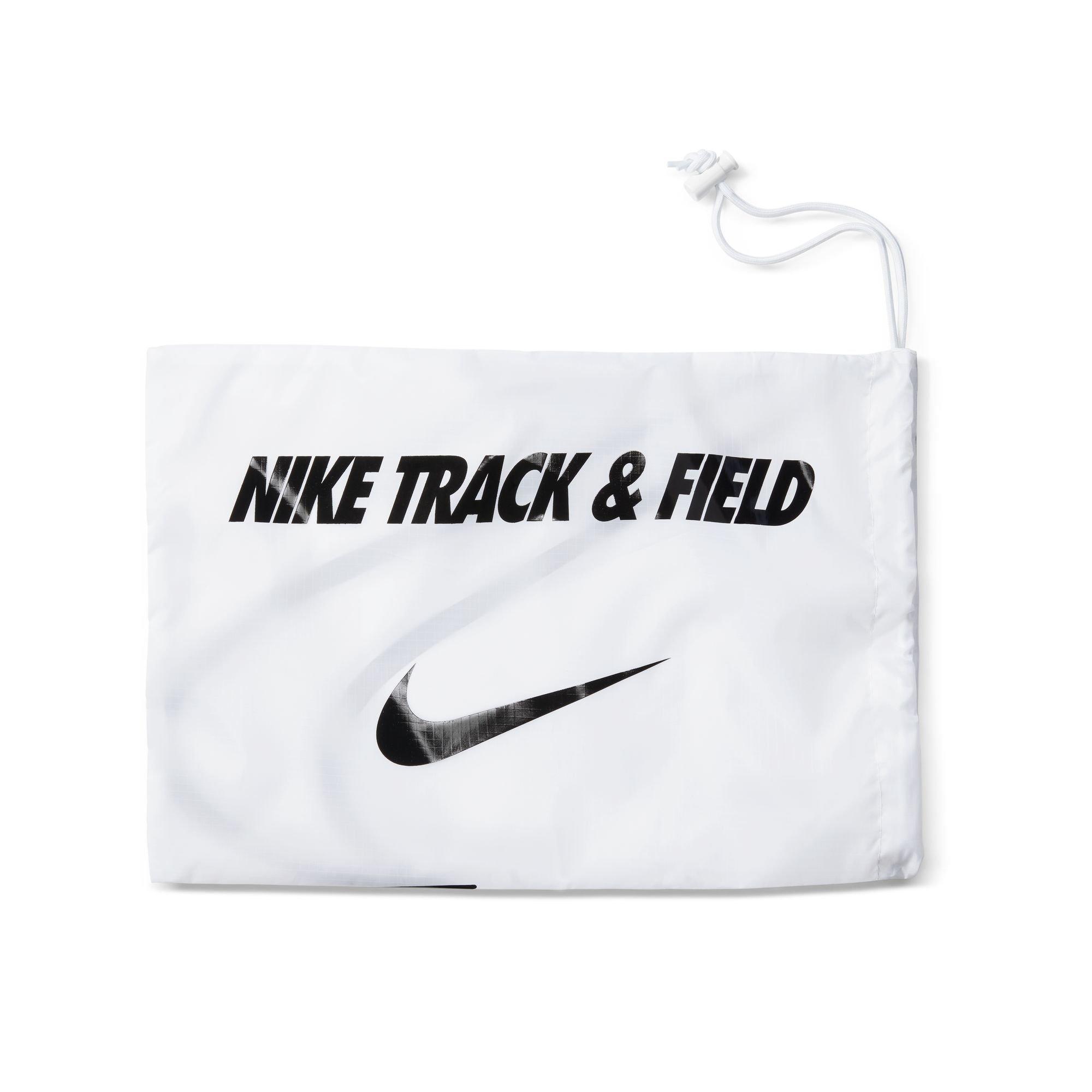 Nike Zoom Rival Distance "White/Black/Metallic Silver" Unisex Track Spike - WHITE/BLACK/SILVER Thumbnail View 12