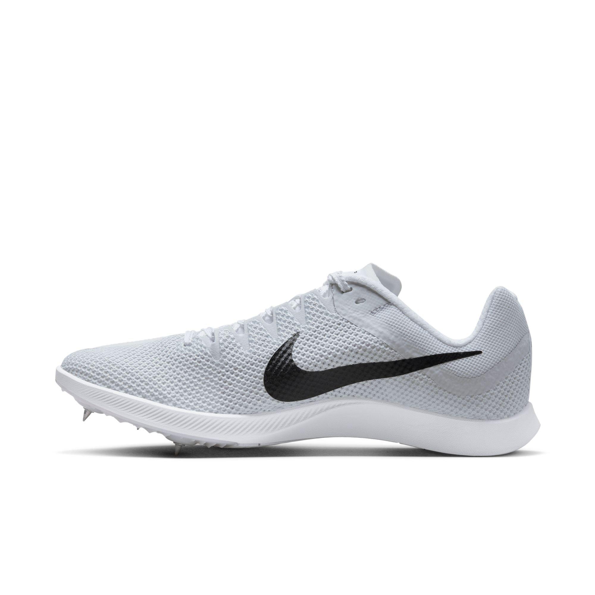 Nike Zoom Rival Distance "White/Black/Metallic Silver" Unisex Track Spike - WHITE/BLACK/SILVER Thumbnail View 3
