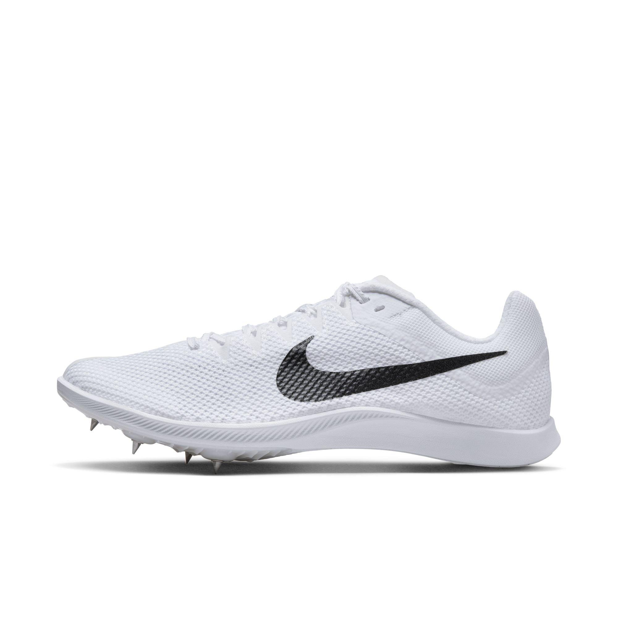 Nike Zoom Rival Distance "White/Black/Metallic Silver" Unisex Track Spike - WHITE/BLACK/SILVER Thumbnail View 4