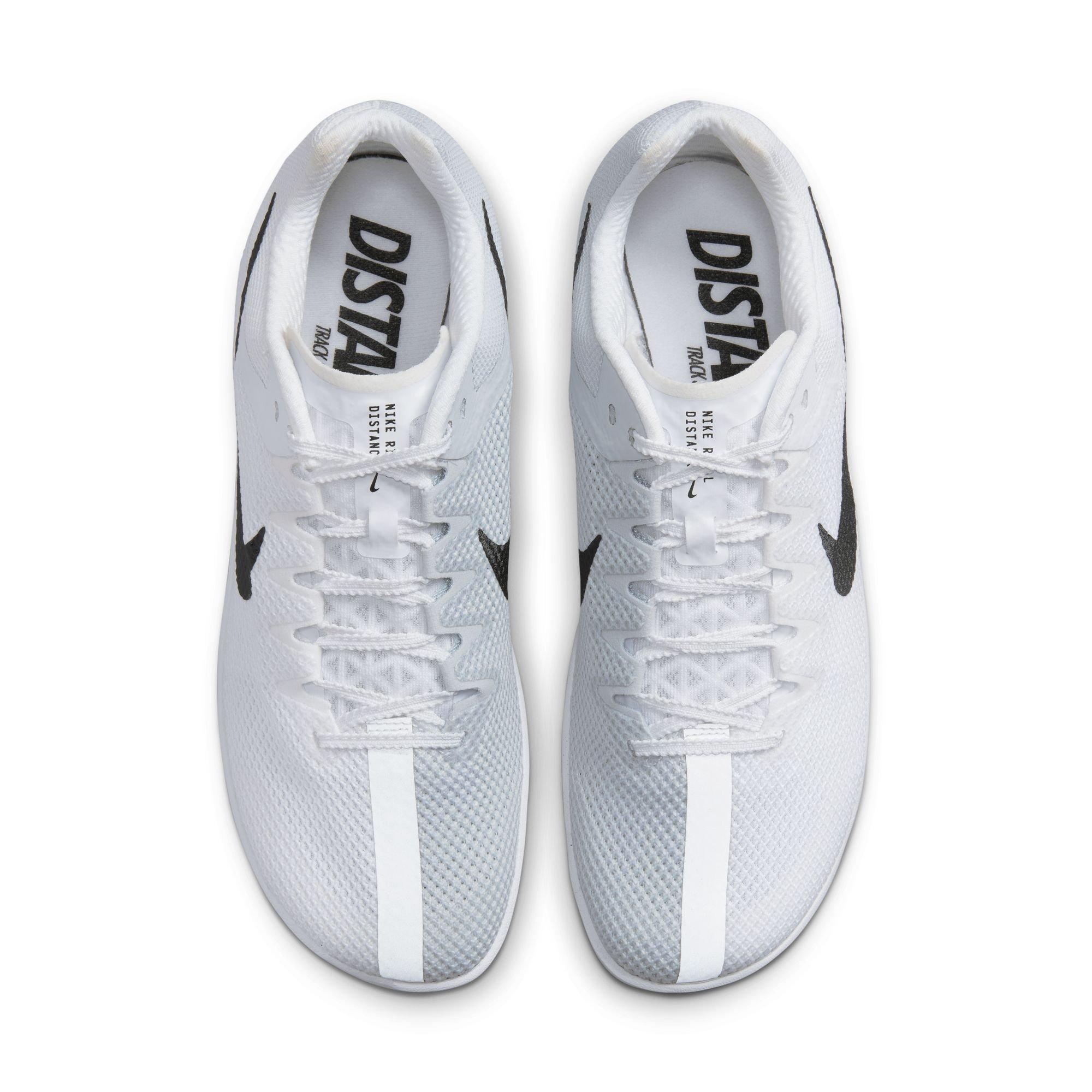 Nike Zoom Rival Distance "White/Black/Metallic Silver" Unisex Spike