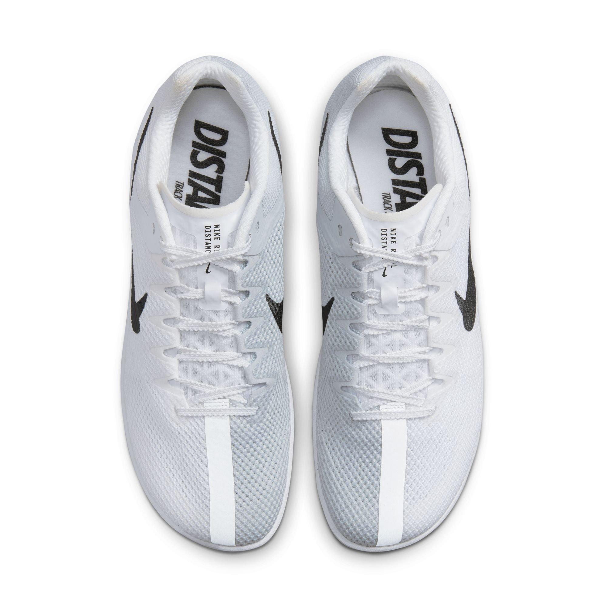 Nike Zoom Rival Distance "White/Black/Metallic Silver" Unisex Track Spike - WHITE/BLACK/SILVER Thumbnail View 5
