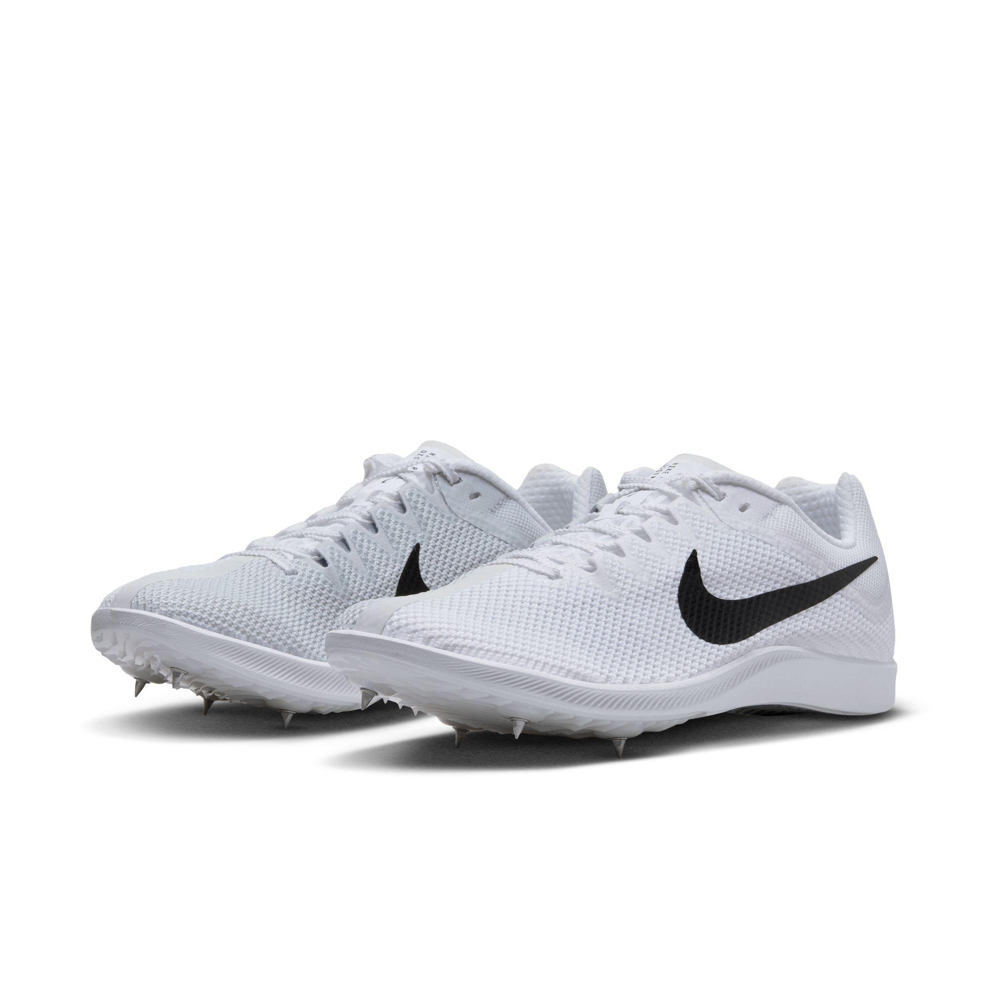 Nike Zoom Rival Distance "White/Black/Metallic Silver" Unisex Track Spike - WHITE/BLACK/SILVER Thumbnail View 6