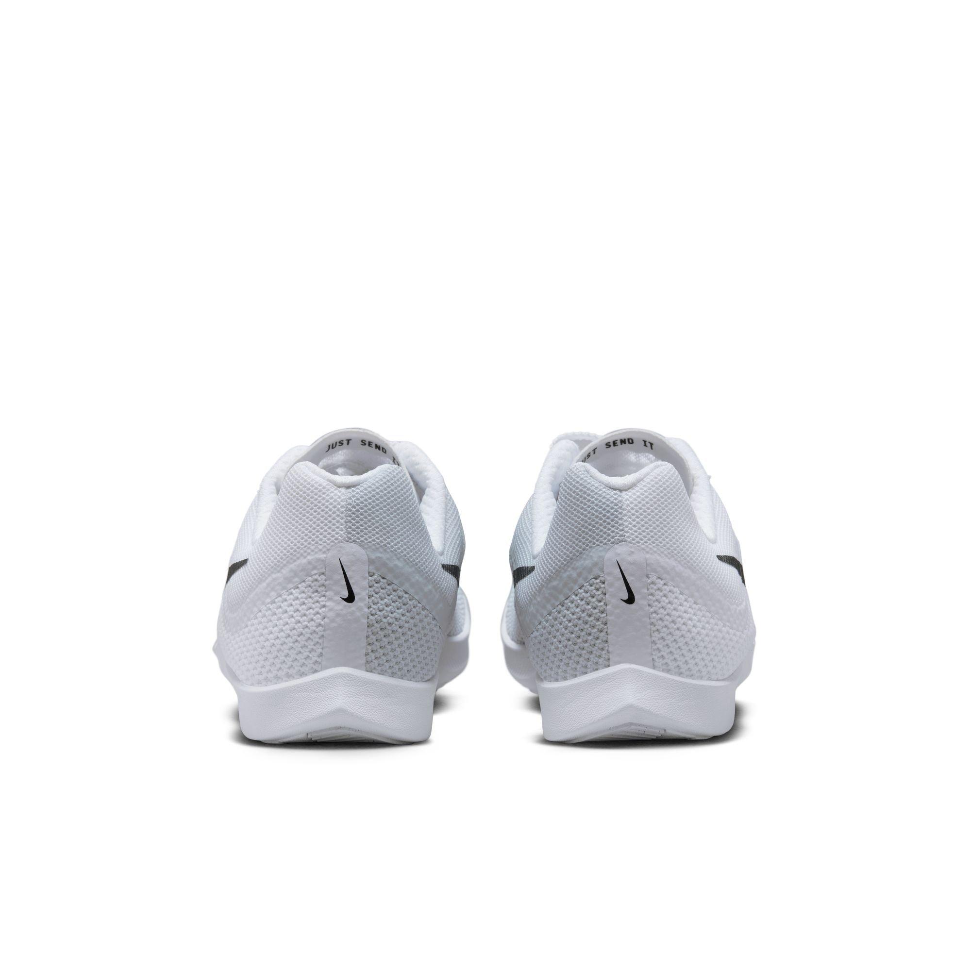 Nike Zoom Rival Distance "White/Black/Metallic Silver" Unisex Track Spike - WHITE/BLACK/SILVER Thumbnail View 7