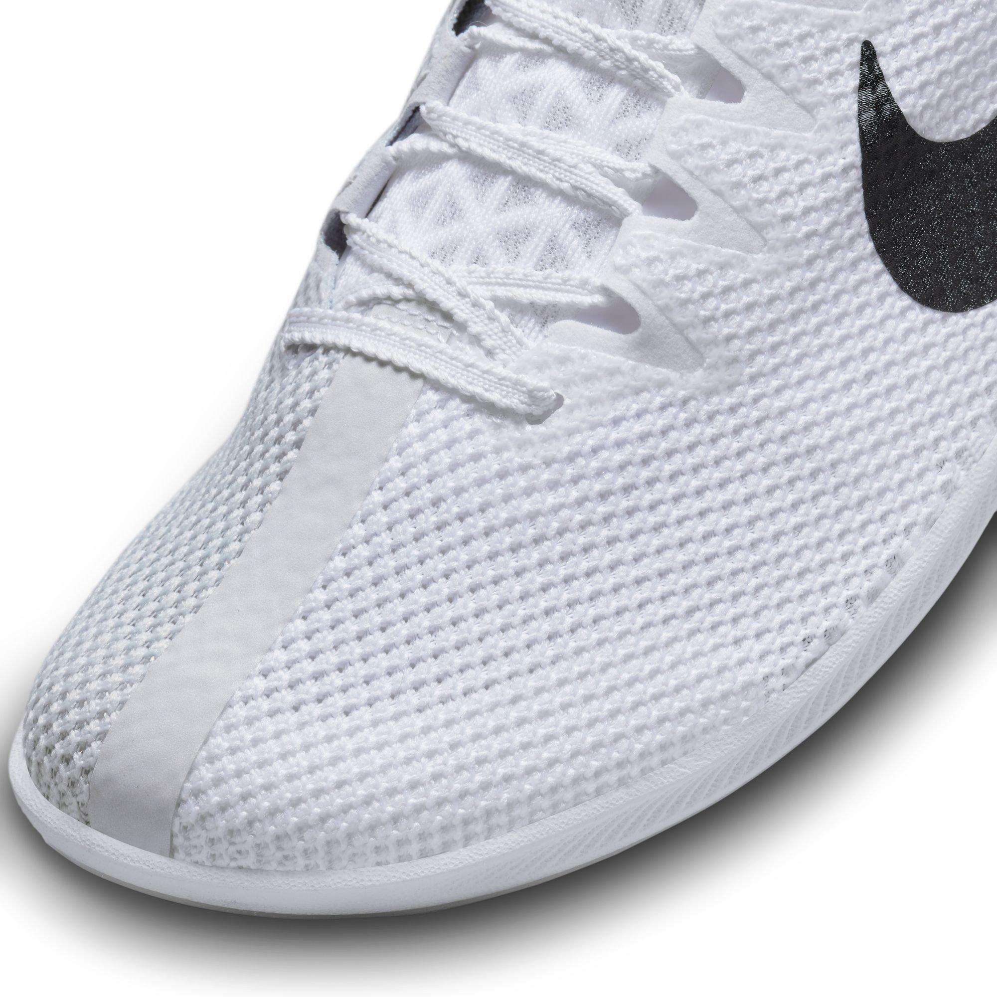 Nike Zoom Rival Distance "White/Black/Metallic Silver" Unisex Track Spike - WHITE/BLACK/SILVER Thumbnail View 9