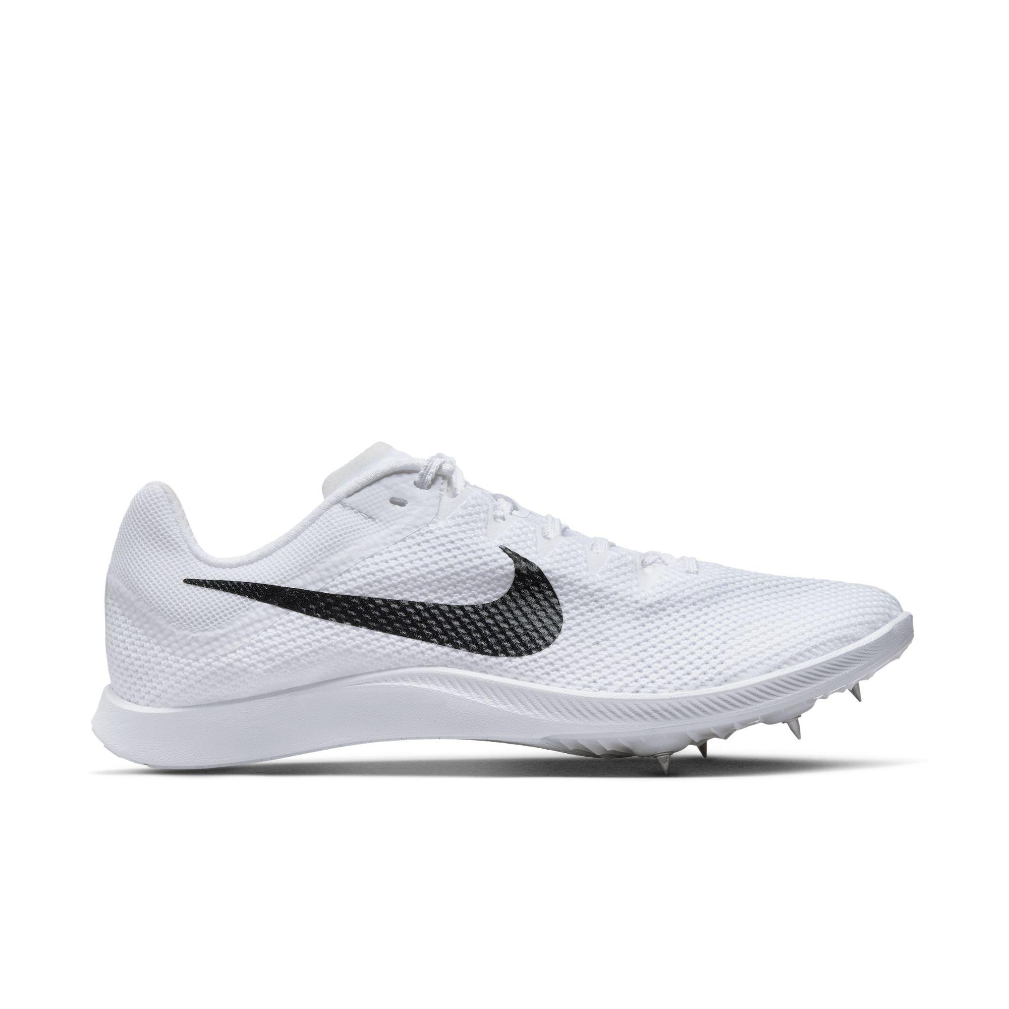 Nike Zoom Rival Distance "White/Black/Metallic Silver" Unisex Track Spike - WHITE/BLACK/SILVER Thumbnail View 1