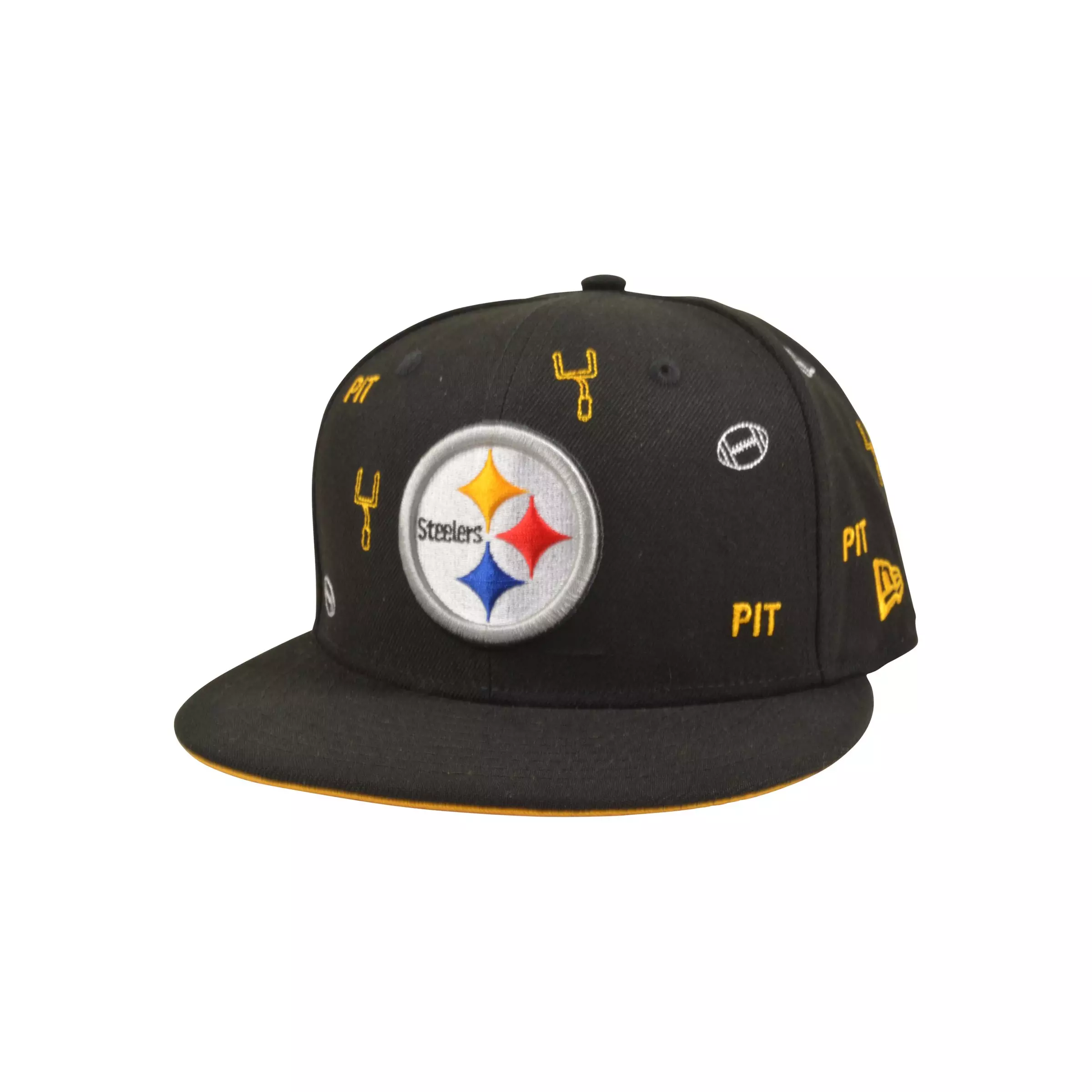 New Era Pittsburgh Steelers 59FIFTY True to the Game Fitted Hat - BLACK/YELLOW