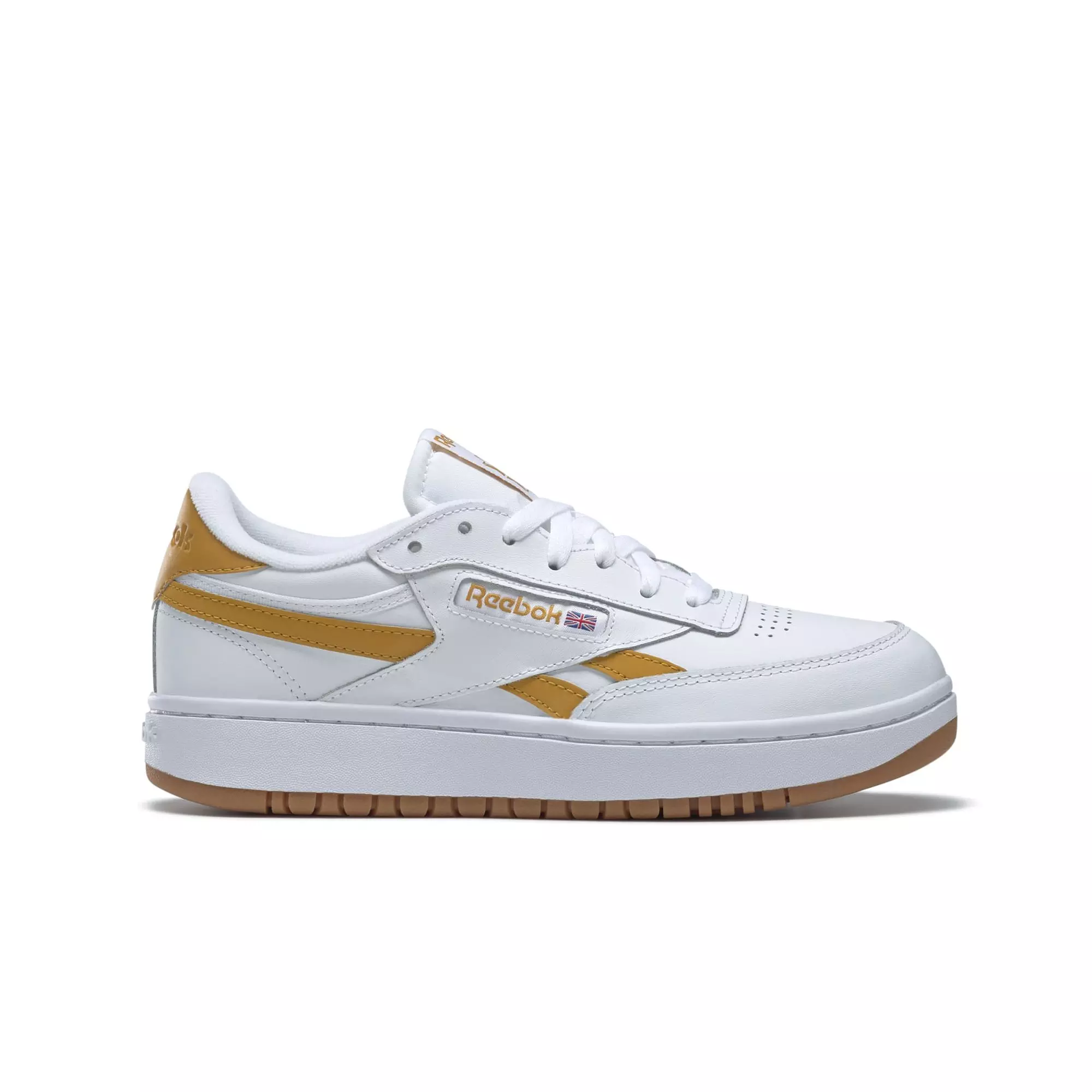 Reebok Club C Double Revenge "Ftwr White/Yellow Ochre" Women's Shoe - WHITE/YELLOW