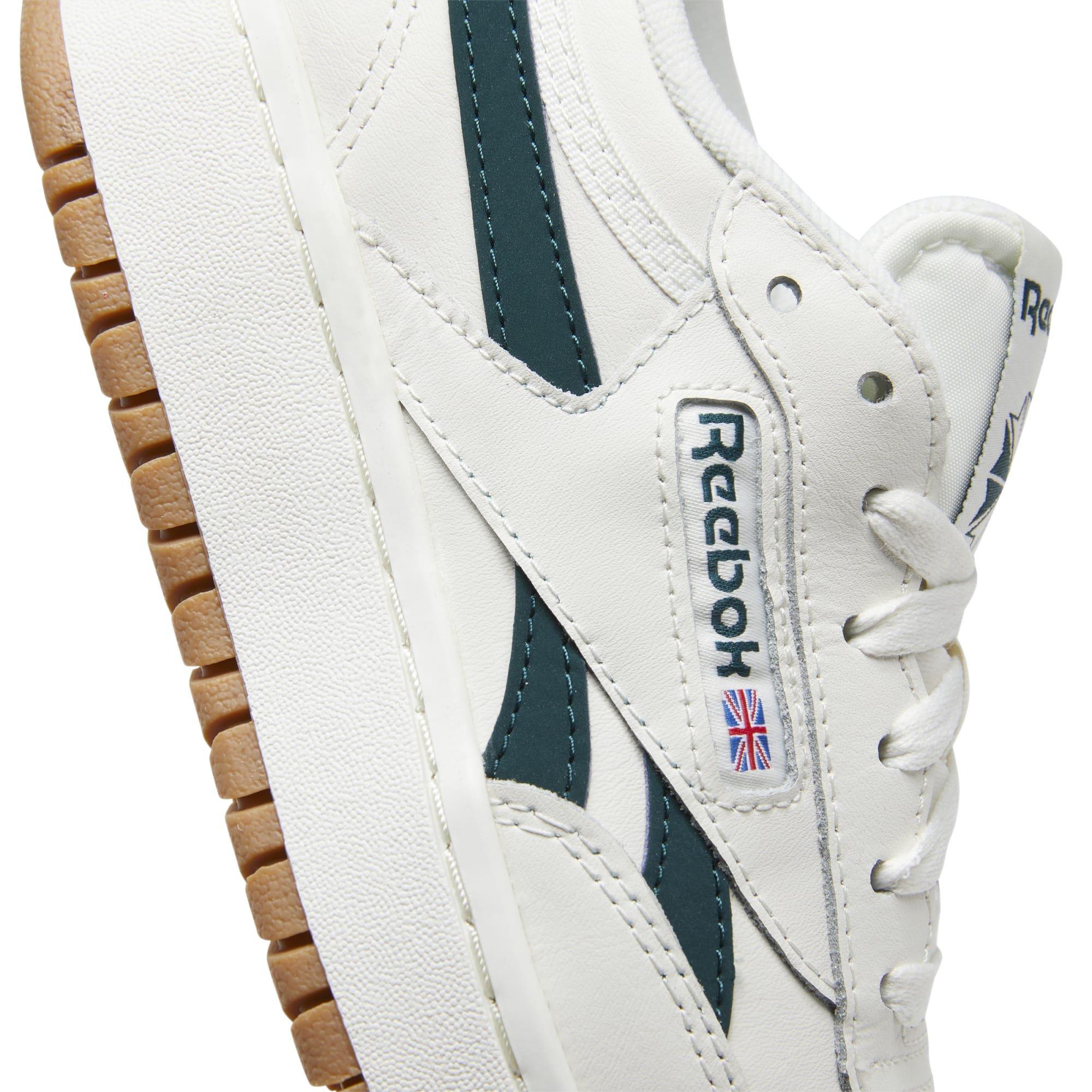 Reebok Club C Double Revenge Chalk/Forest Green Women's Shoe - Hibbett