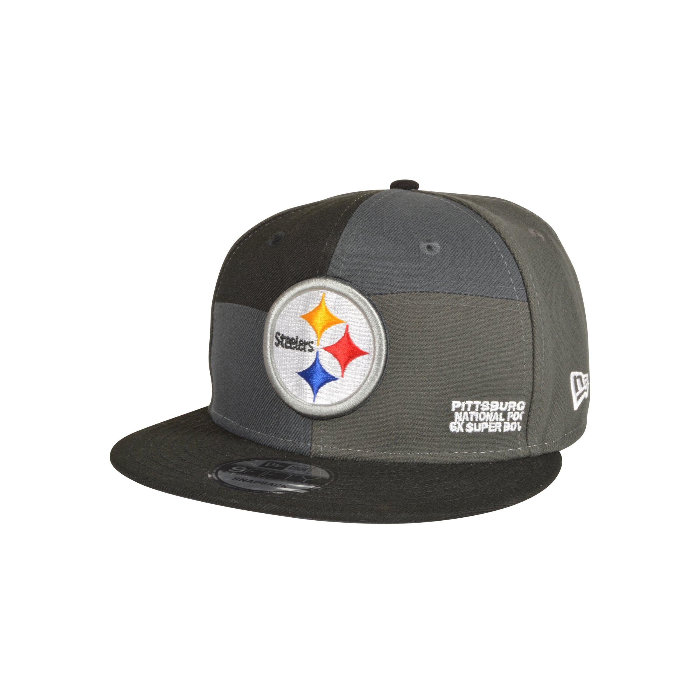 NEW ERA Pittsburgh Steelers Football NFL Logo Hat 9FIFTY Snapback Cap Spell  Out