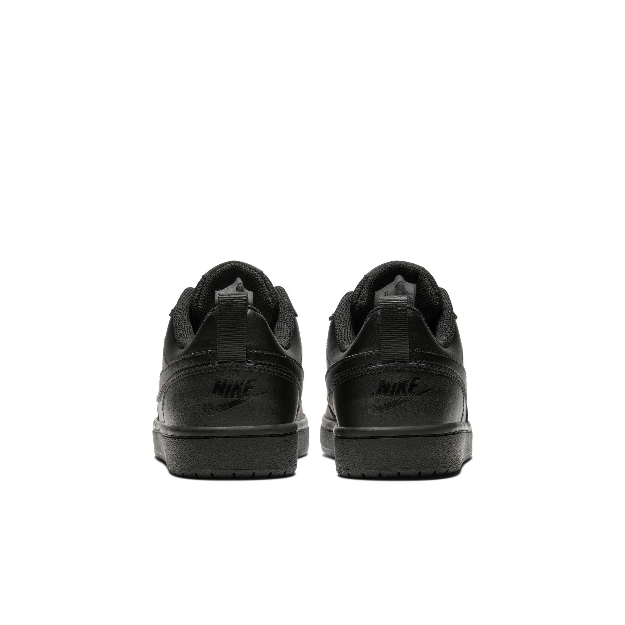 Kids Boys Youth Black & Red Nike Court Borough Low 2 Trainers