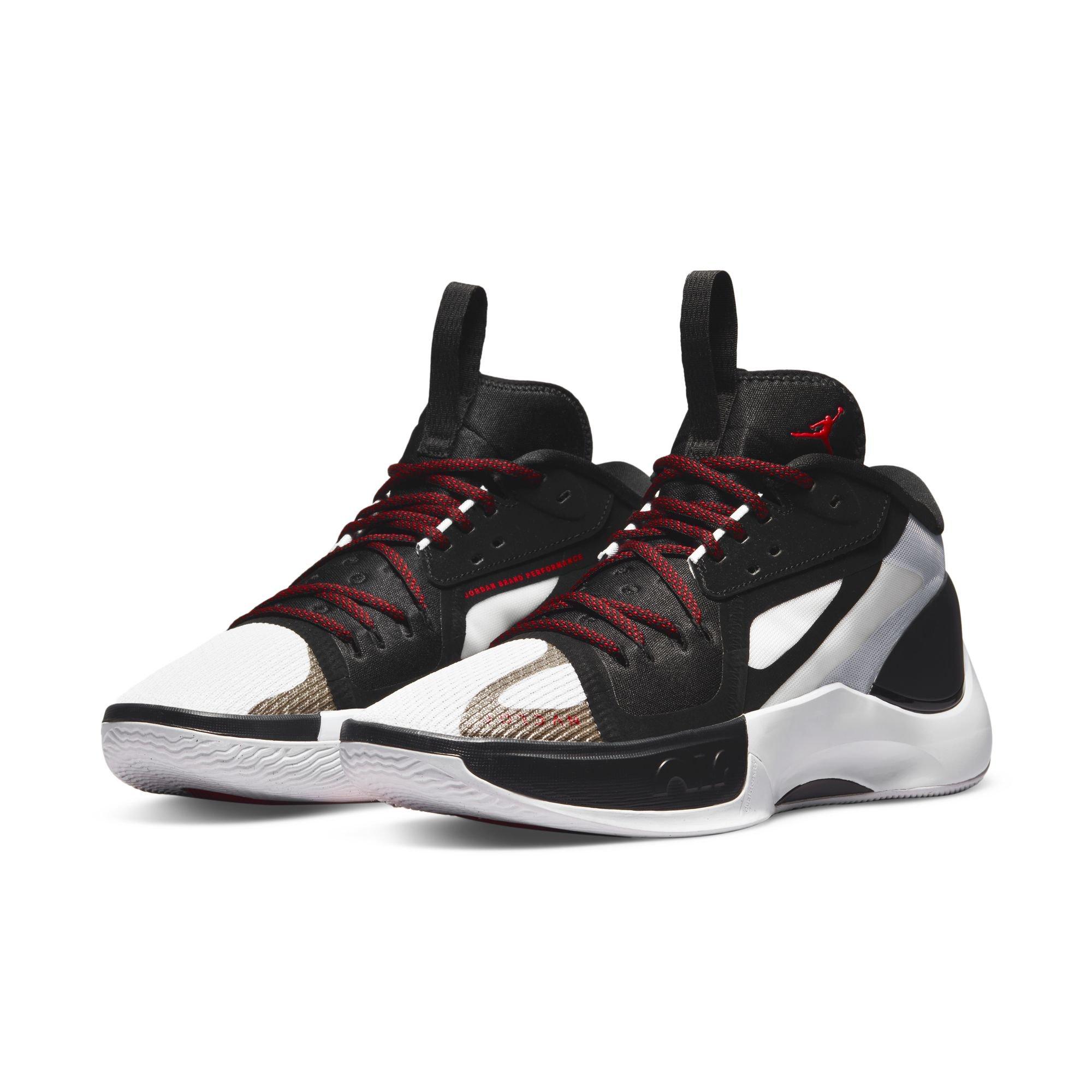 Jordan Zoom Separate Bred Men's Basketball Shoes, Black/Red/White, Size: 8.5