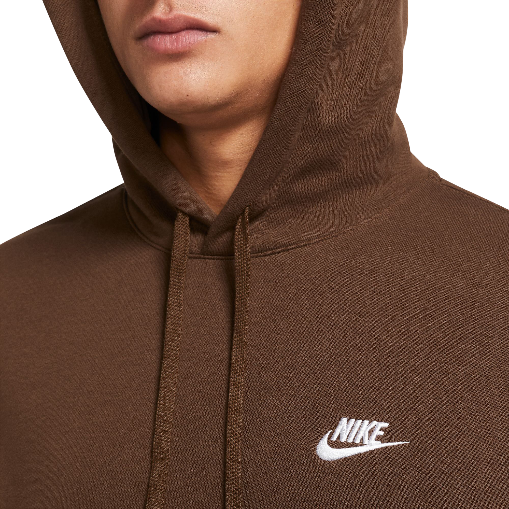 Nike Men's Sportswear Club Fleece Pullover Hoodie-Brown