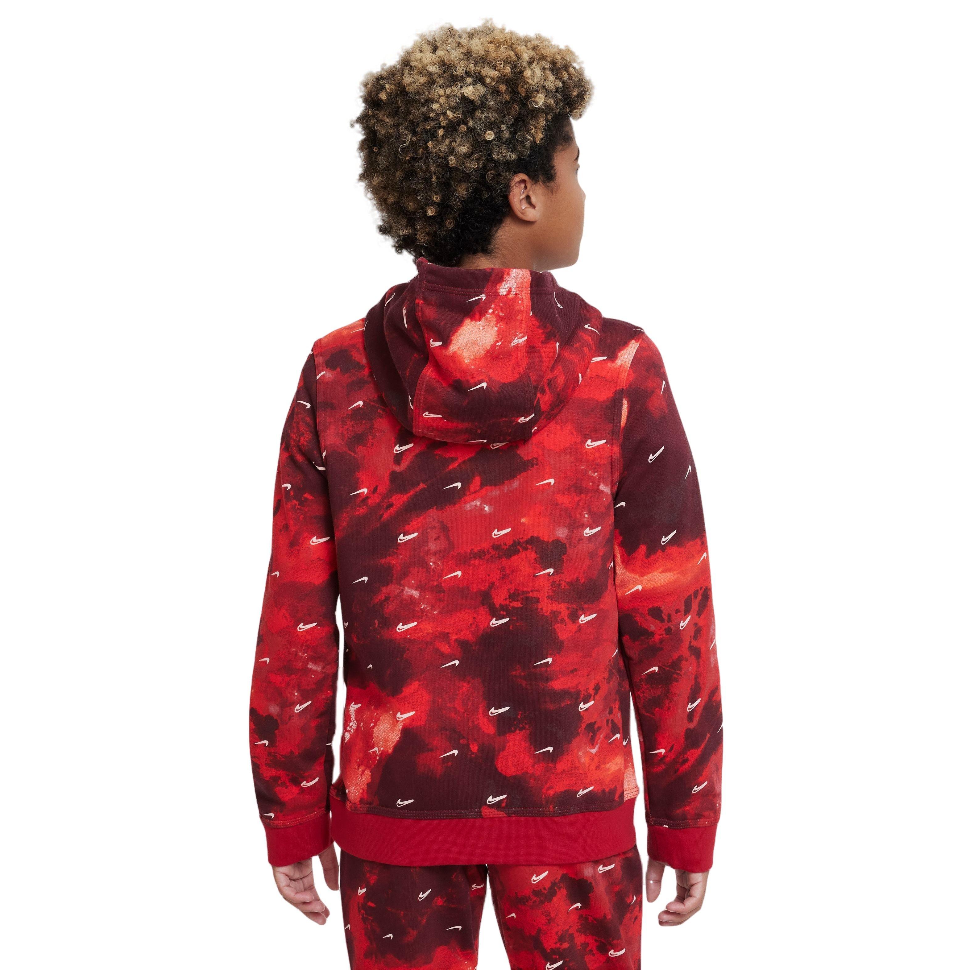 Nike camo shop hoodie red