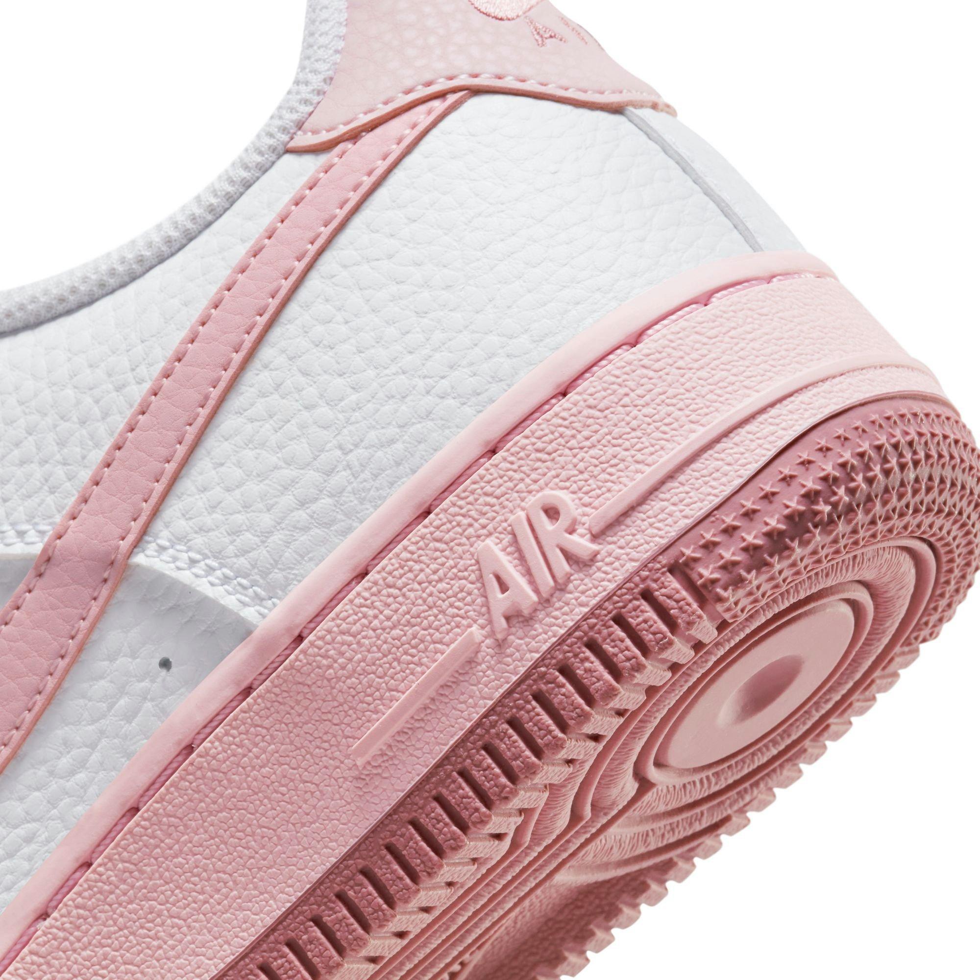 White air force shop with pink sole