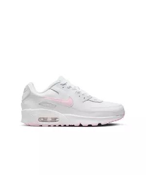 Kids' Nike Air Max 90 LTR Shoes, 6.5, White/White/White/Pink Foam