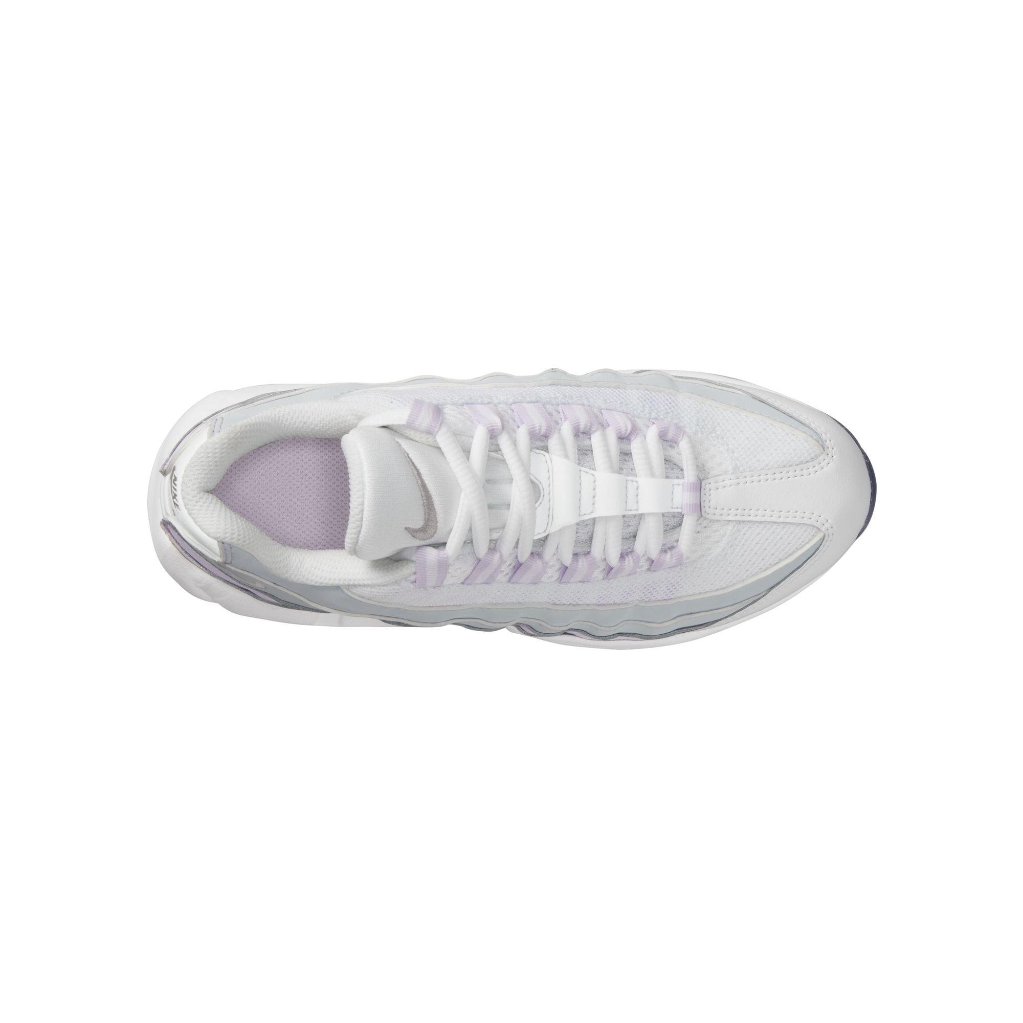 Nike Air Max 95 Recraft "Inner Shine" Grade School Girls' Shoe - WHITE/GREY/PURPLE Thumbnail View 8