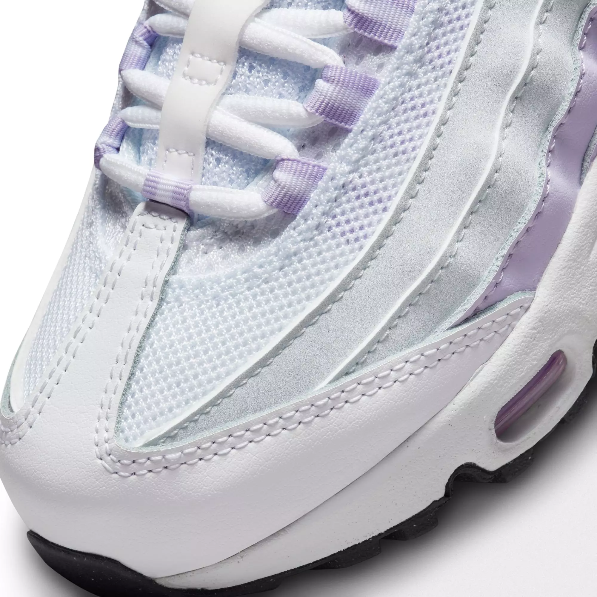 Nike Air Max 95 Recraft "Inner Shine" Grade School Girls' Shoe - WHITE/GREY/PURPLE
