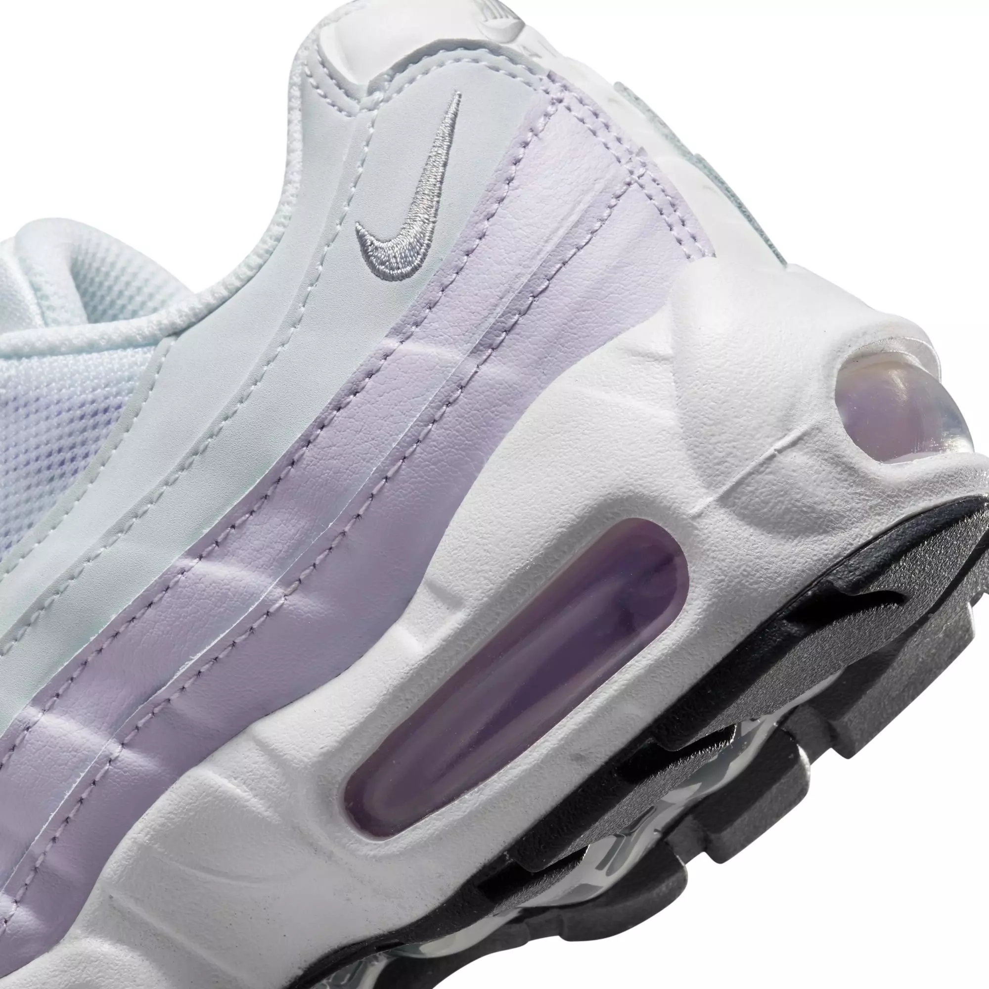Nike Air Max 95 Recraft "Inner Shine" Grade School Girls' Shoe - WHITE/GREY/PURPLE