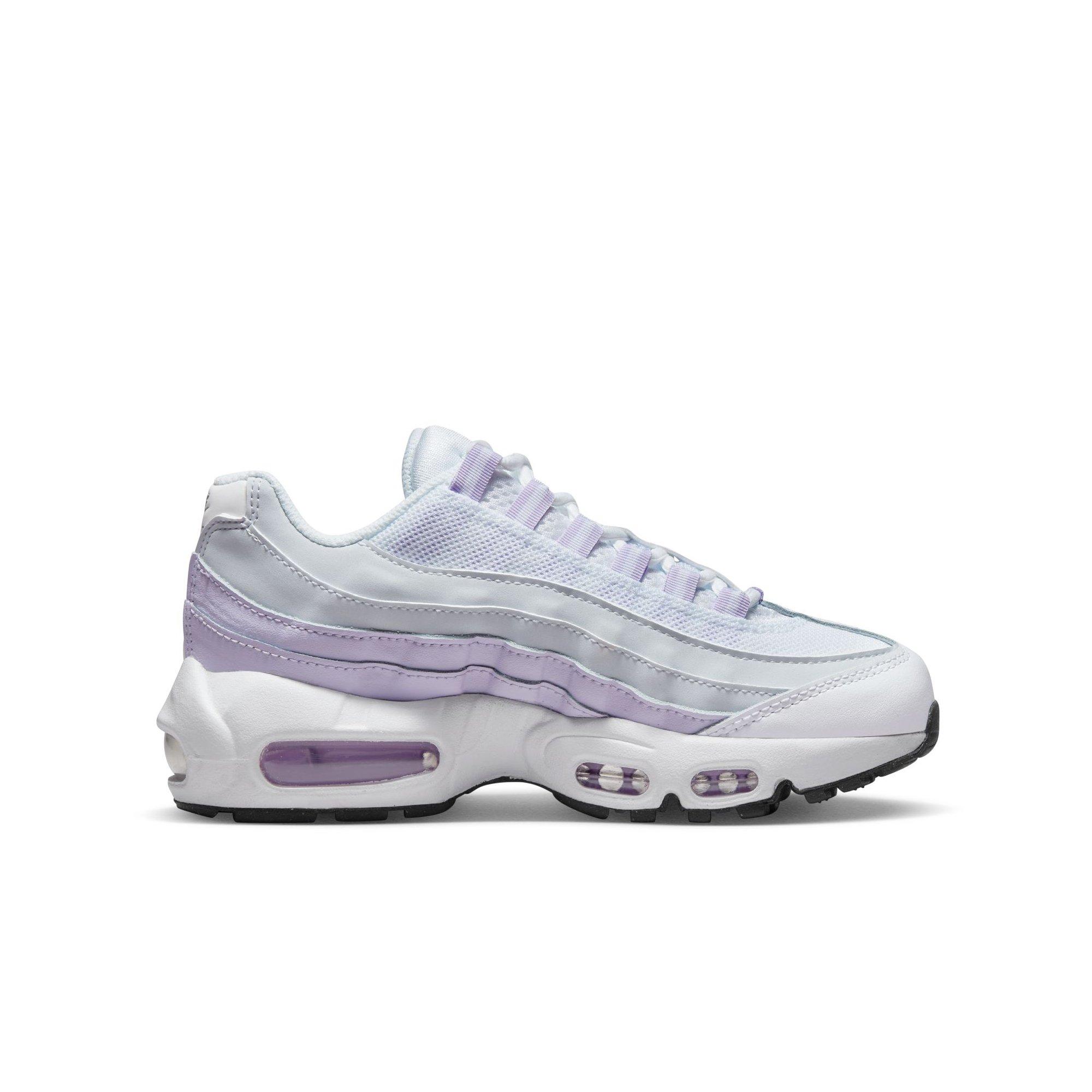 Nike Air Max 95 Recraft "Inner Shine" Grade School Girls' Shoe - WHITE/GREY/PURPLE Thumbnail View 2