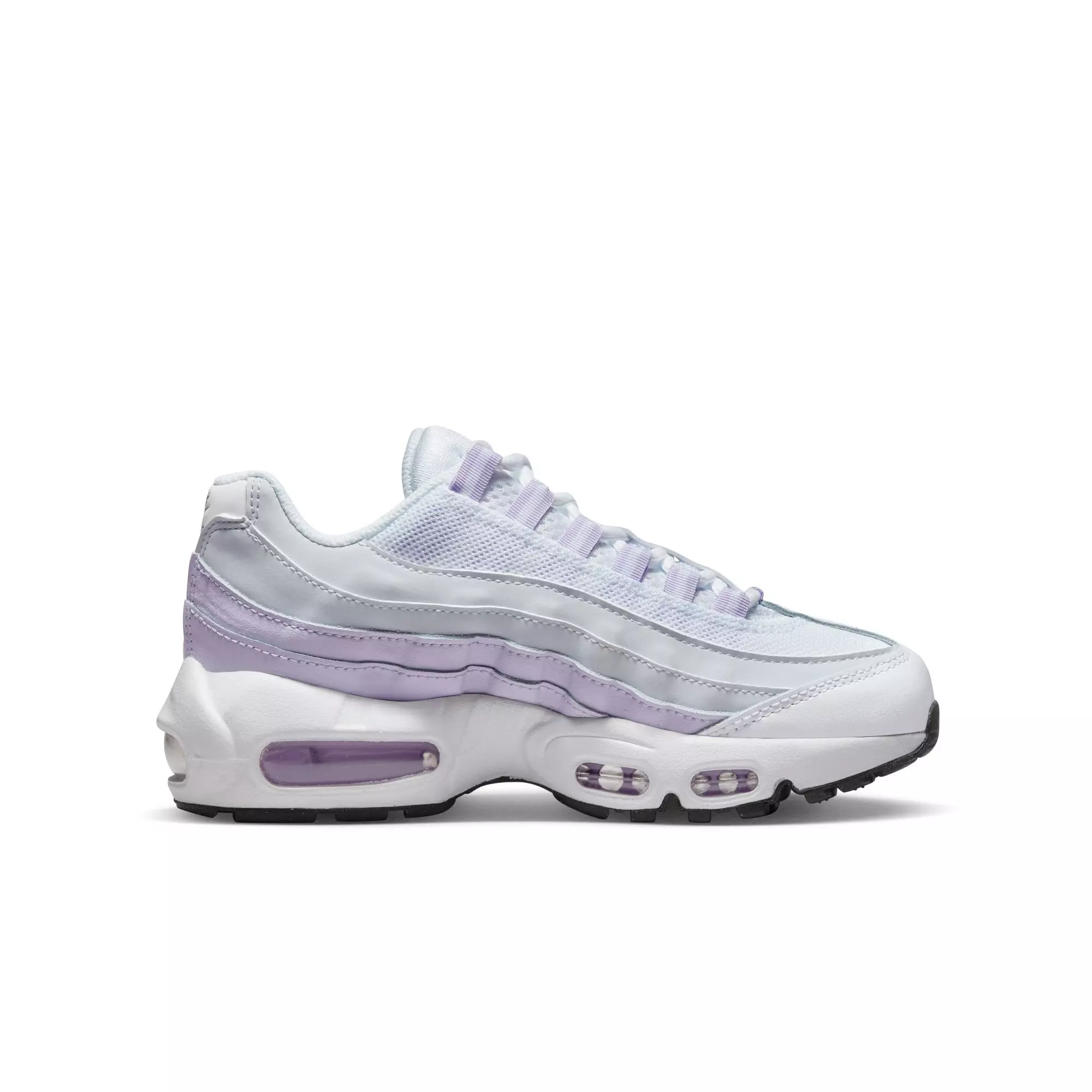 Nike Air Max 95 Recraft "Inner Shine" Grade School Girls' Shoe - WHITE/GREY/PURPLE