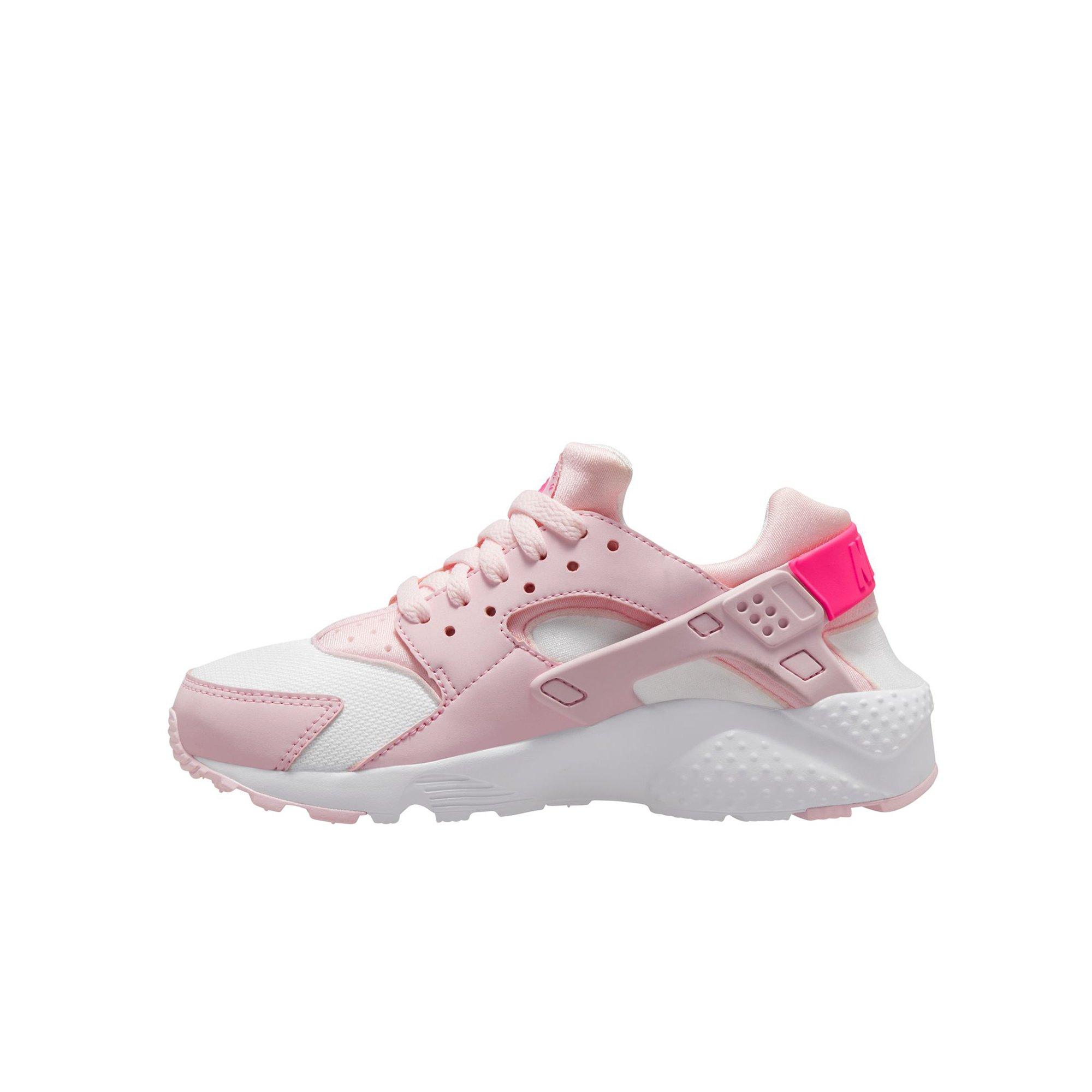 traqueteo Falsedad Pacer Nike Huarache Run "Pink Foam/Hyper Pink/White" Grade School Girls' Shoe