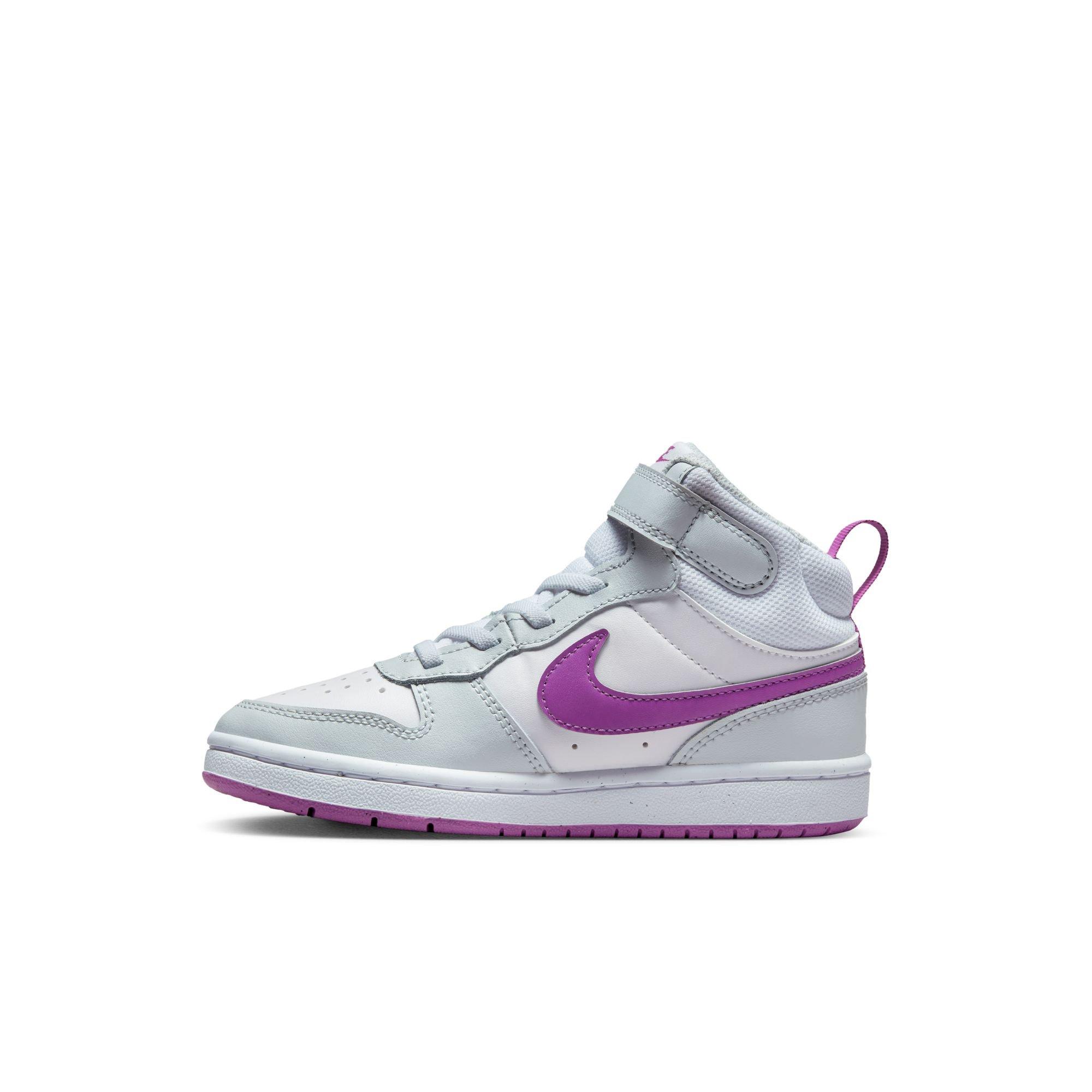 Grey and cheap purple nikes