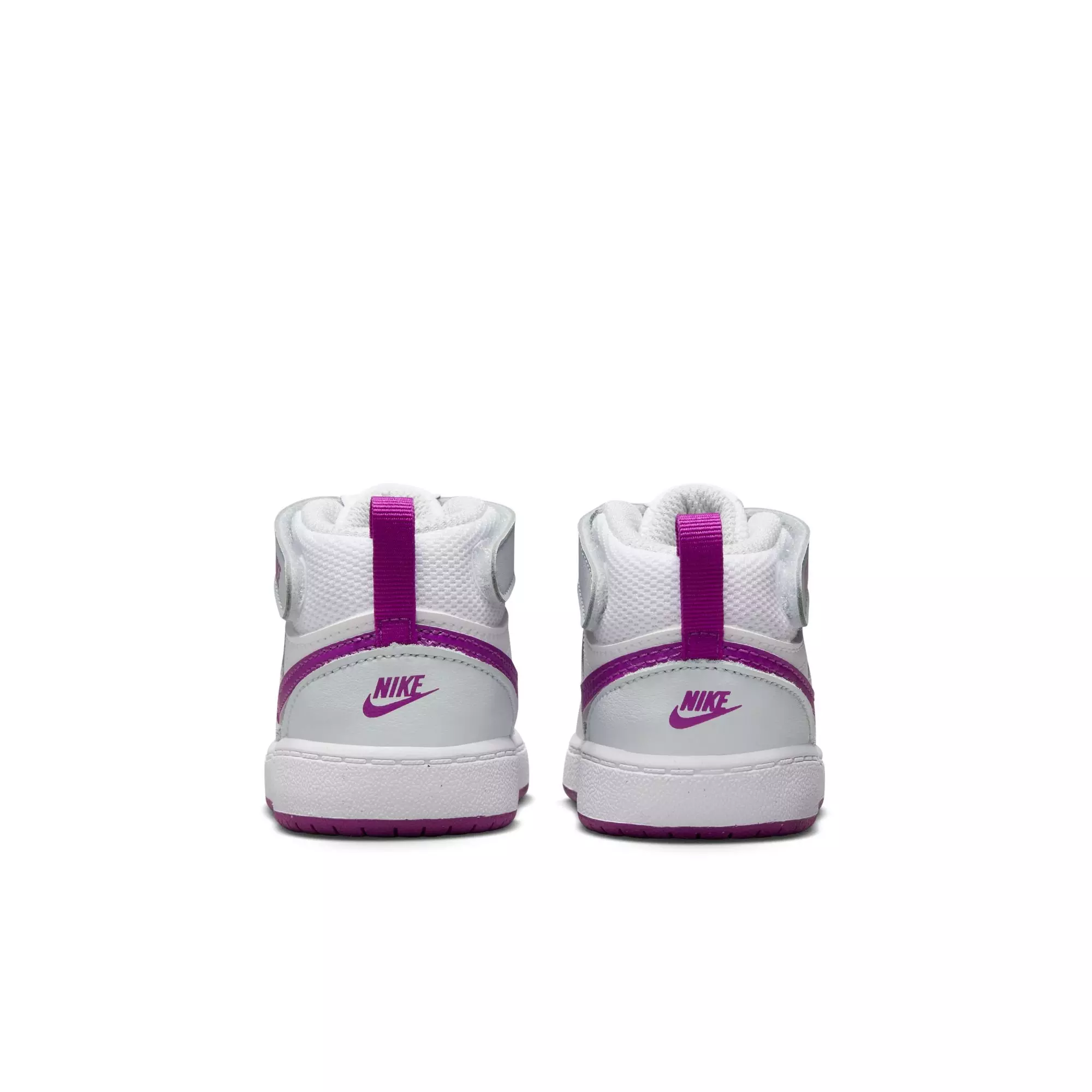 Nike Court Borough Mid 2 "Pure Platinum/Vivid Purple/White" Toddler Girls' Shoe - WHITE/PURPLE