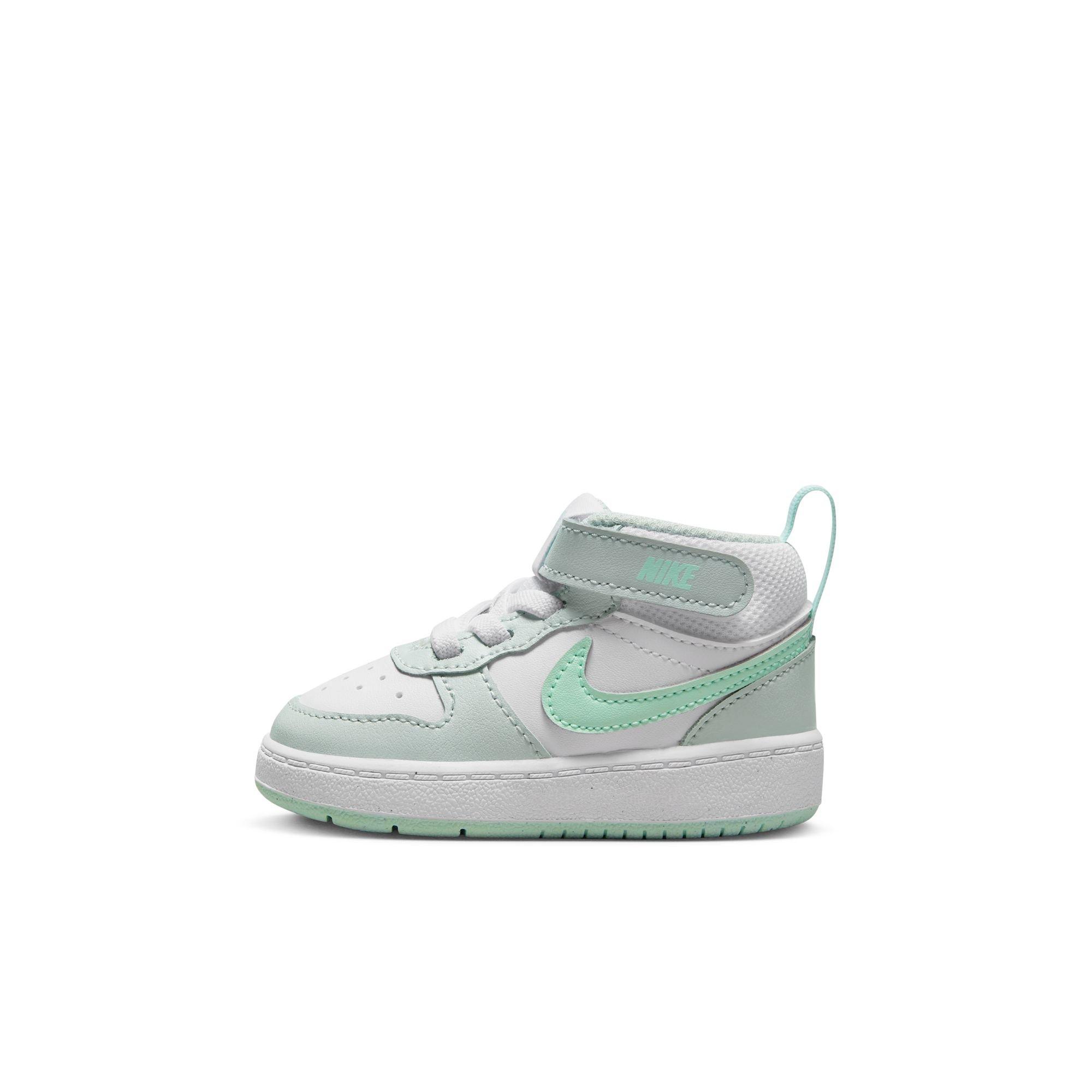 Nike Court Borough Mid 2 "Pure Platinum/Mint Foam/White" Toddler Girls' Shoe - WHITE/MINT Thumbnail View 5