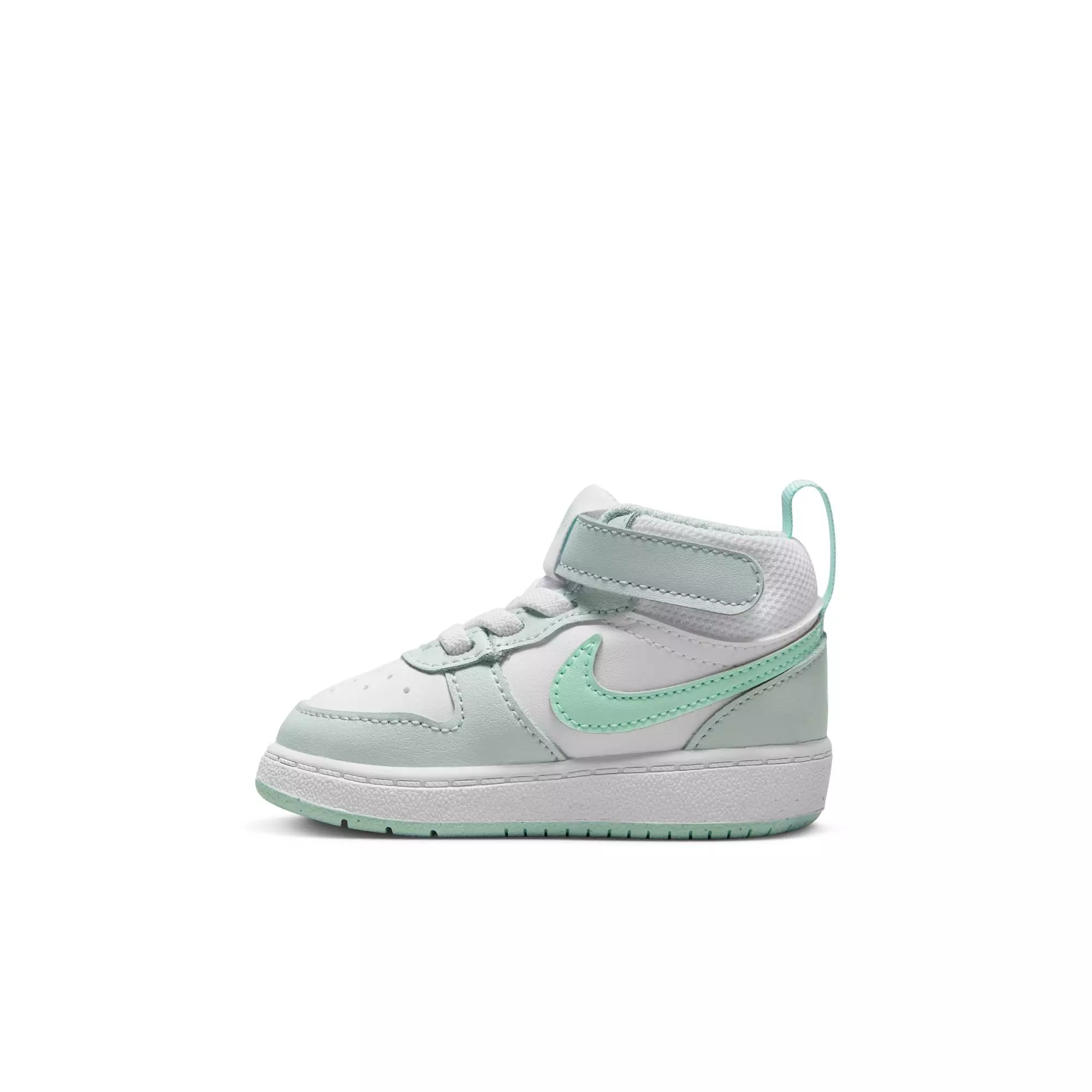 Nike Court Borough Mid 2 "Pure Platinum/Mint Foam/White" Toddler Girls' Shoe - WHITE/MINT