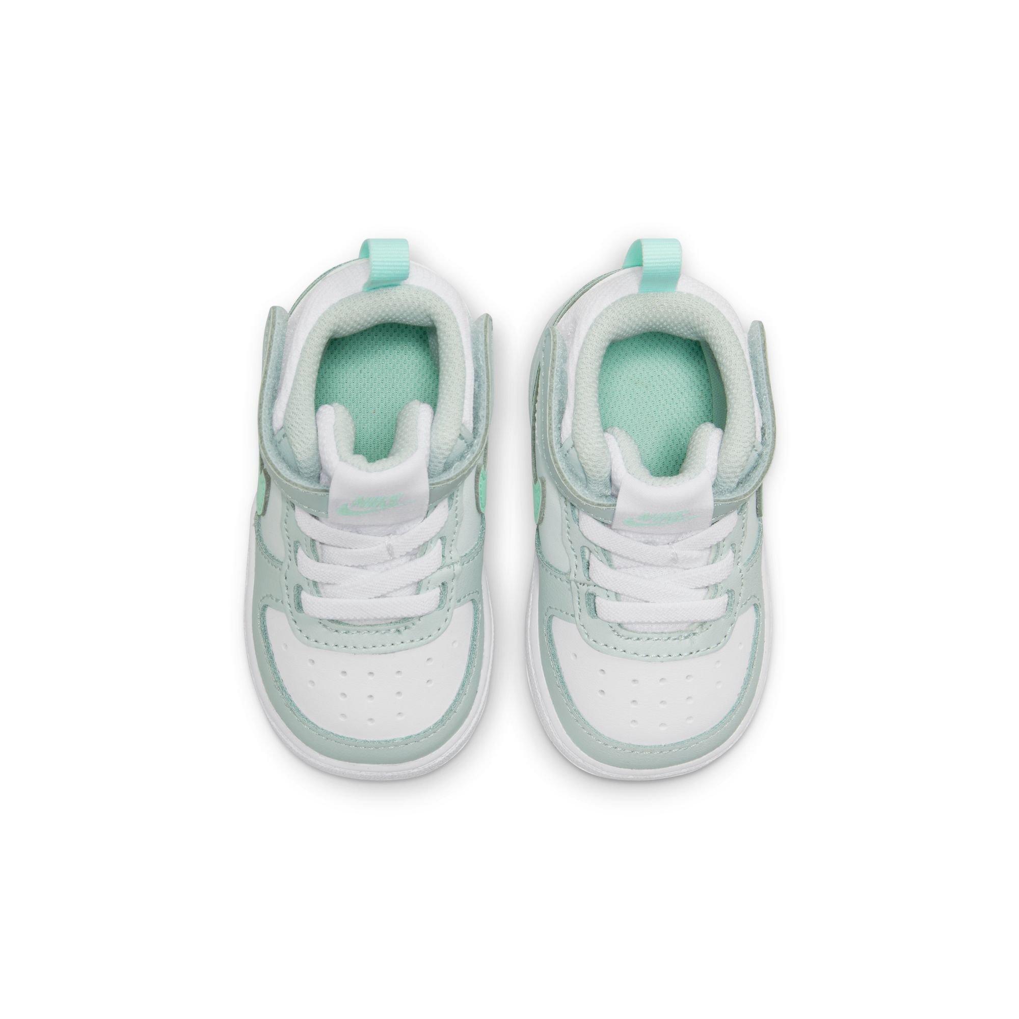 Nike Court Borough Mid 2 "Pure Platinum/Mint Foam/White" Toddler Girls' Shoe - WHITE/MINT Thumbnail View 8