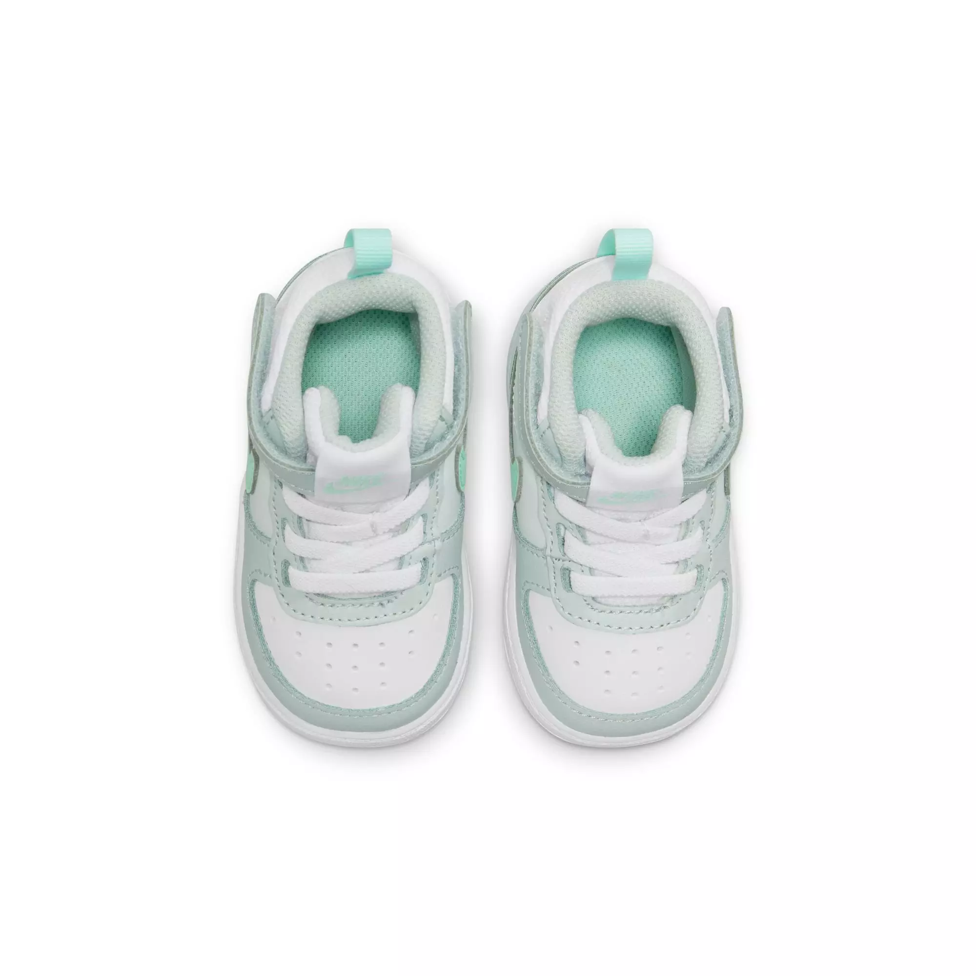 Nike Court Borough Mid 2 "Pure Platinum/Mint Foam/White" Toddler Girls' Shoe - WHITE/MINT
