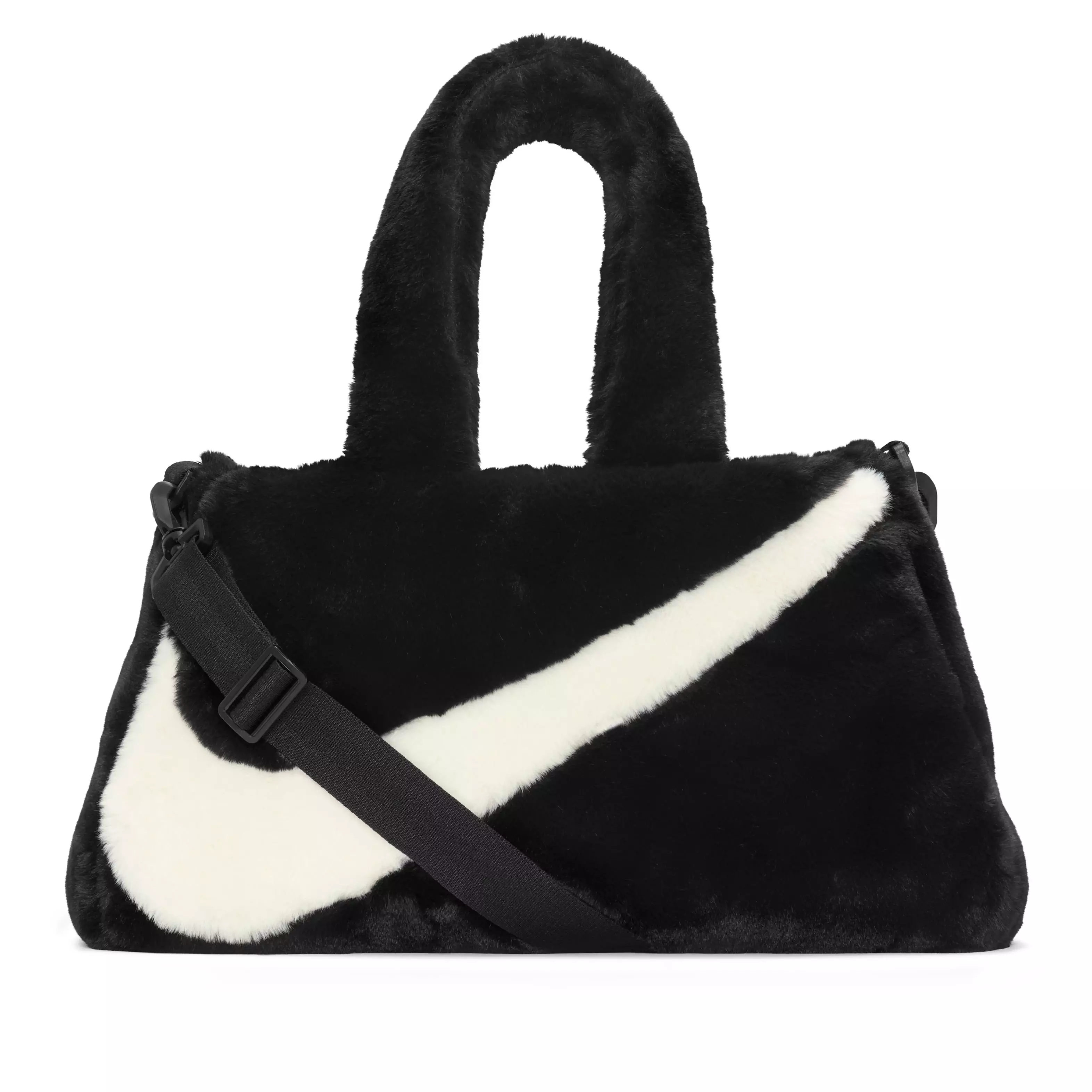 Nike Sportswear Faux Fur Tote Bag-Black