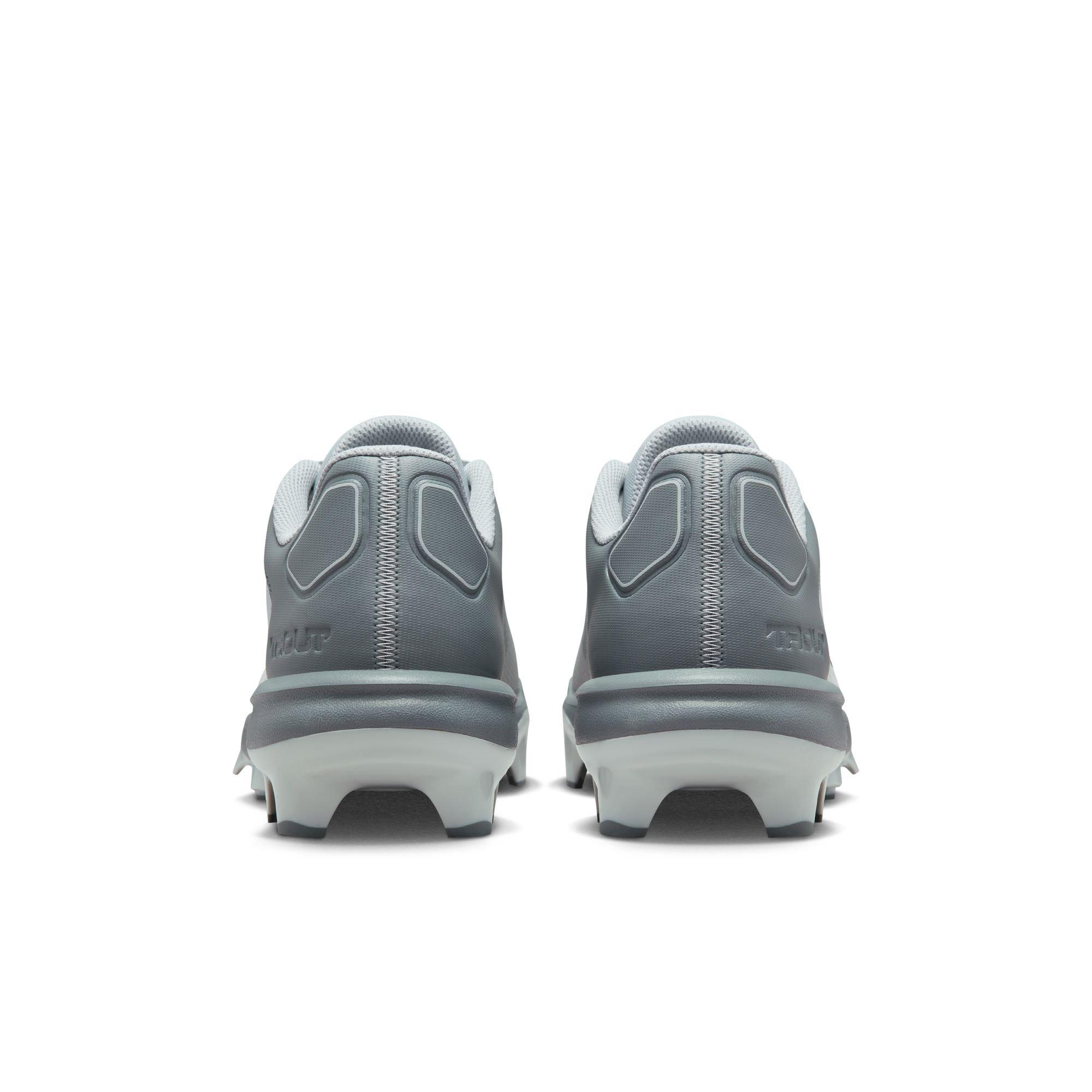 Nike Force Trout 8 Pro MCS "Cool Grey/White/Wolf Grey/Pure Platinum" Men's Baseball Cleat - GREY/WHITE Thumbnail View 5