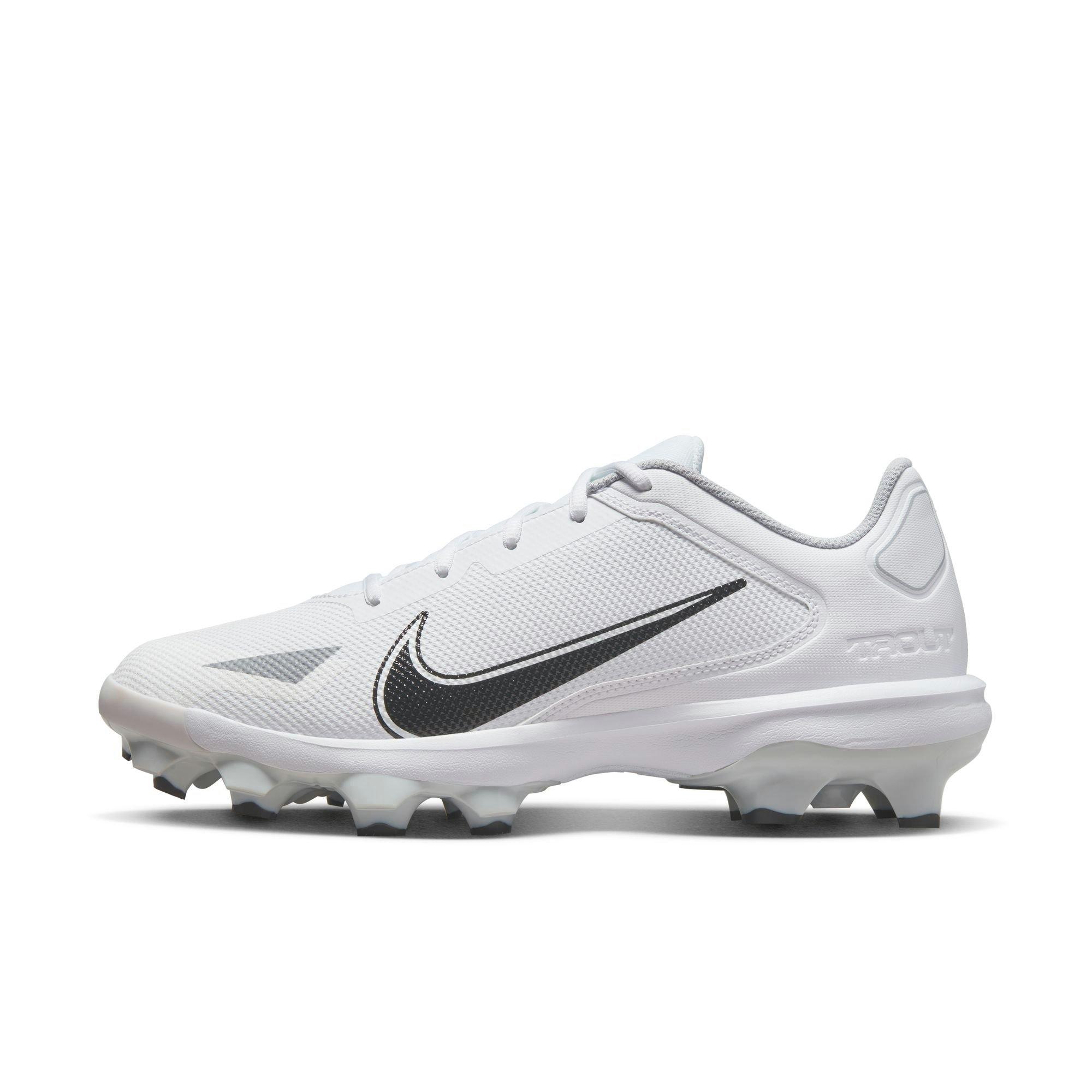 Nike Force Trout 8 Pro MCS "White/Black/Wolf Grey/Pure Platinum" Men's Baseball Cleat - WHITE/GREY Thumbnail View 3