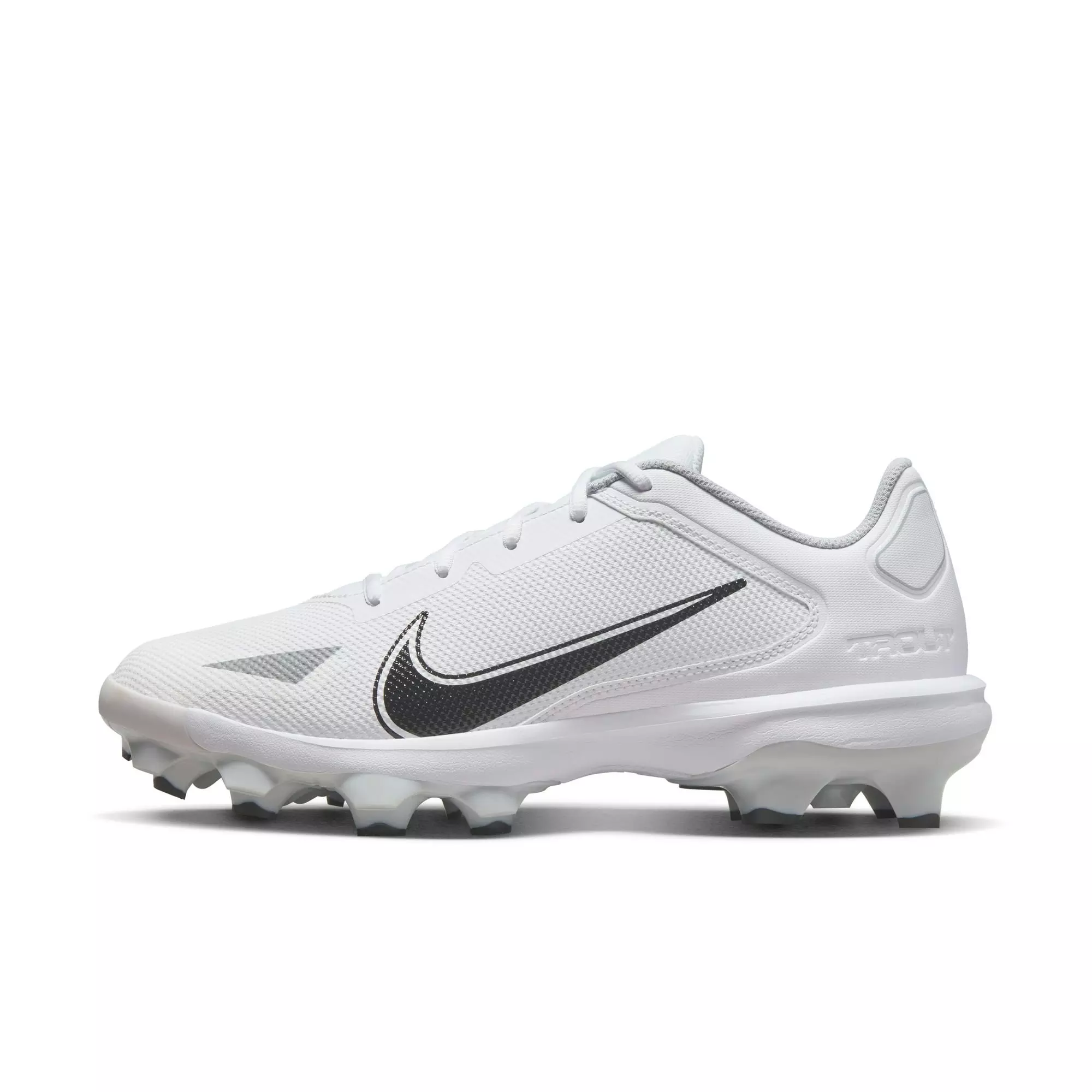 Nike Force Trout 8 Pro MCS "White/Black/Wolf Grey/Pure Platinum" Men's Baseball Cleat - WHITE/GREY