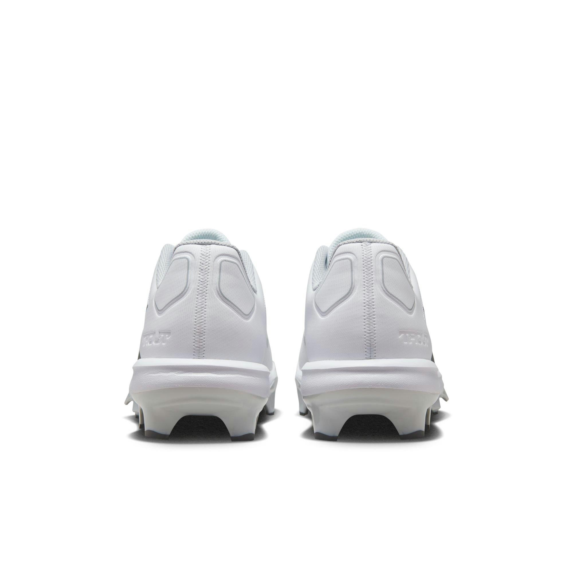 Nike Force Trout 8 Pro MCS "White/Black/Wolf Grey/Pure Platinum" Men's Baseball Cleat - WHITE/GREY Thumbnail View 5