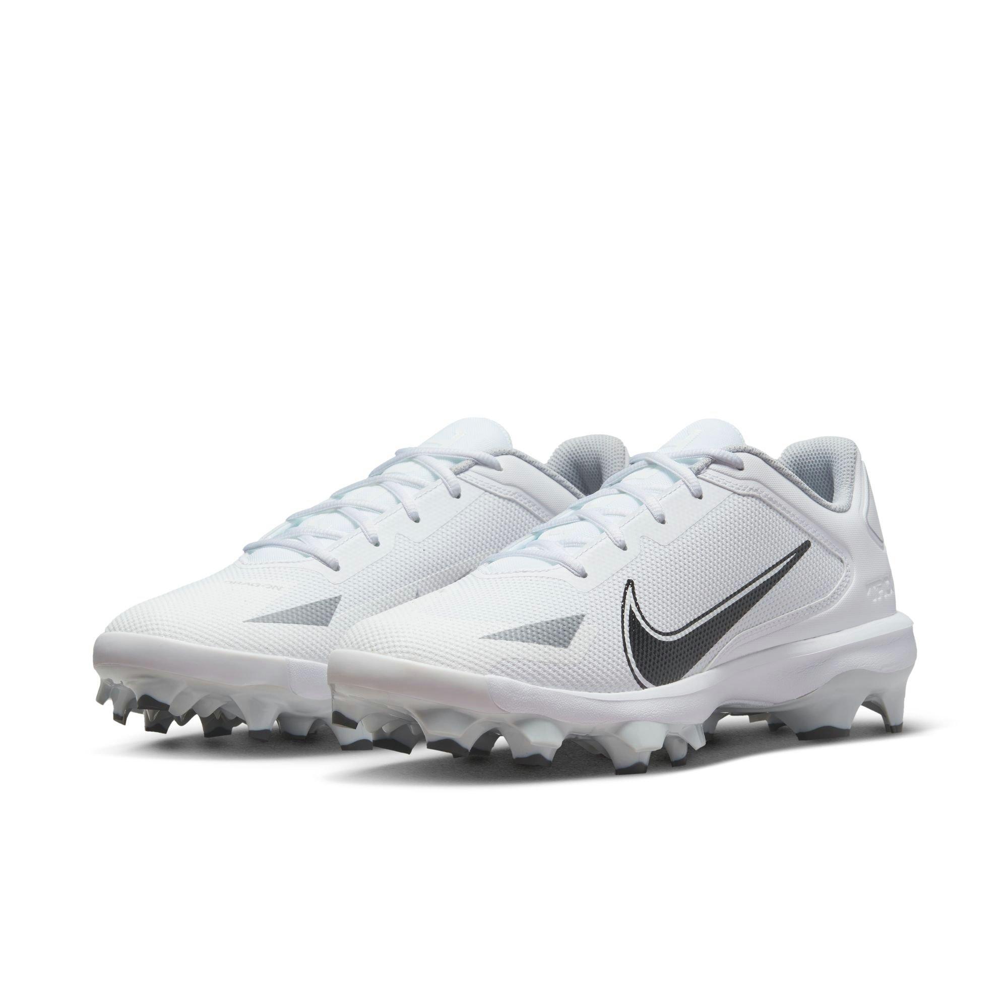 Nike Force Trout 8 Pro MCS "White/Black/Wolf Grey/Pure Platinum" Men's Baseball Cleat - WHITE/GREY Thumbnail View 6