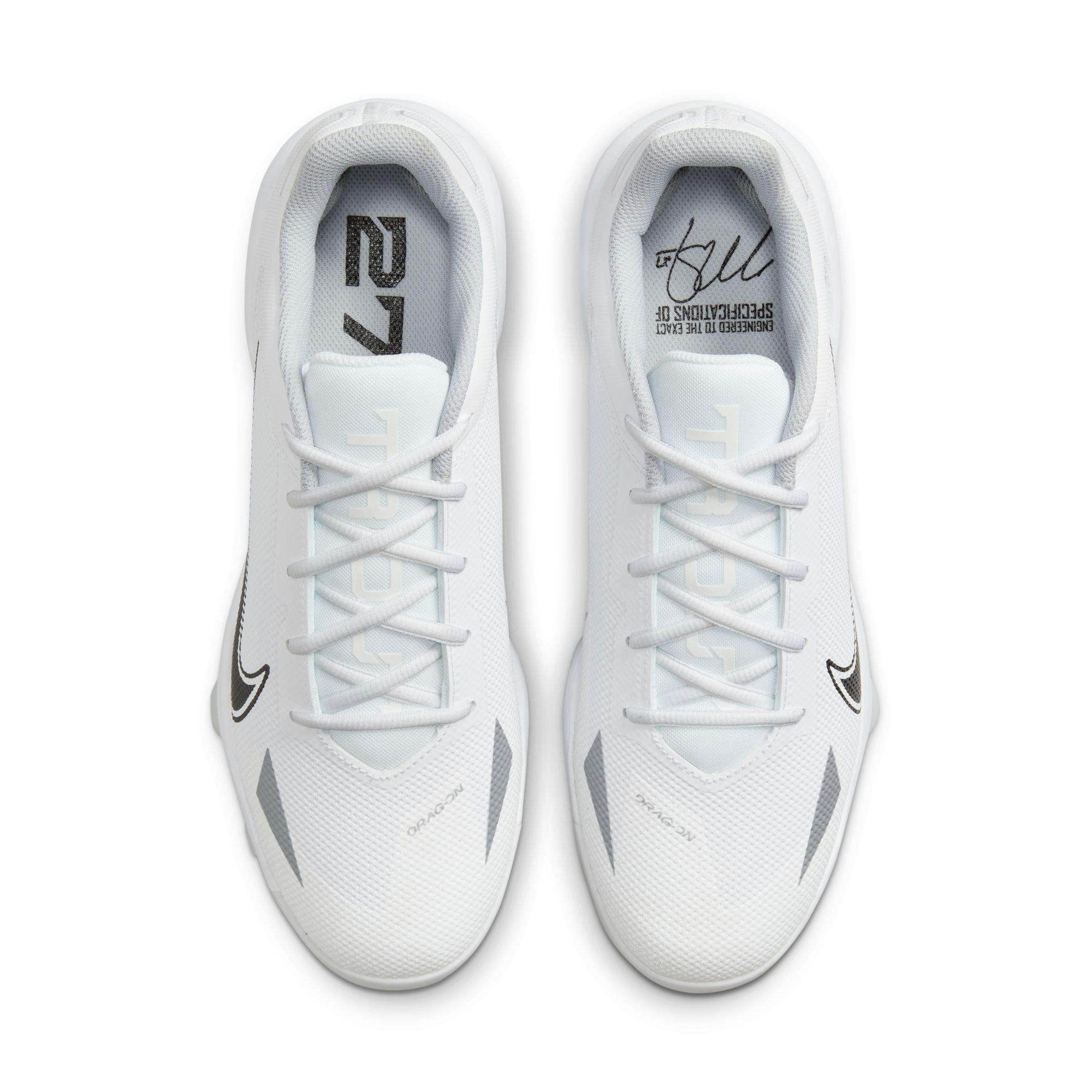 Nike Force Trout 8 Pro MCS "White/Black/Wolf Grey/Pure Platinum" Men's Baseball Cleat - WHITE/GREY Thumbnail View 7