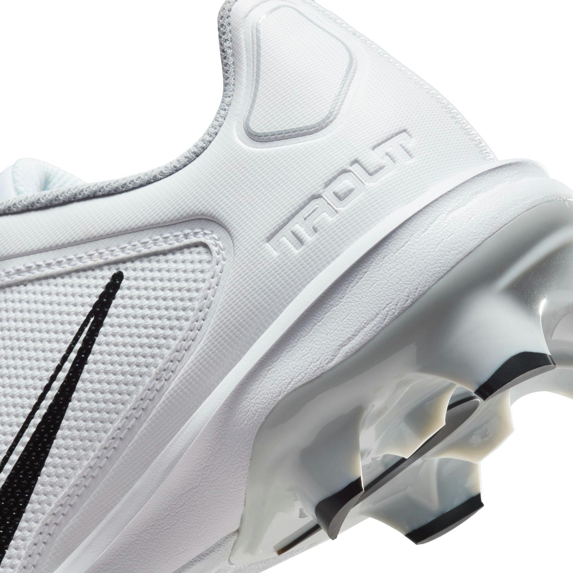 Nike Force Trout 8 Pro MCS "White/Black/Wolf Grey/Pure Platinum" Men's Baseball Cleat - WHITE/GREY Thumbnail View 11