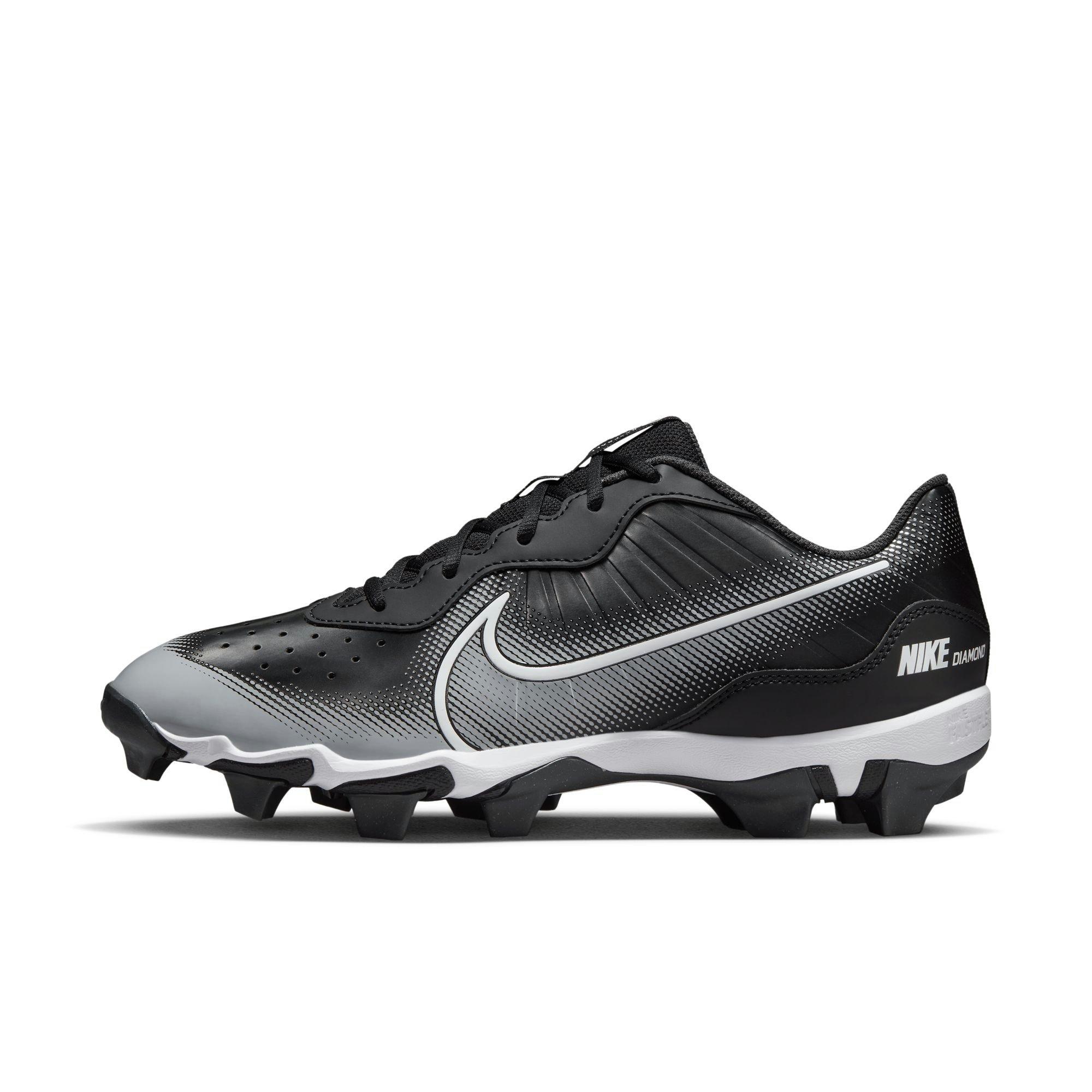 Nike Alpha Huarache Keystone LW "Black/White/Smoke Grey" Men's Baseball Cleat - BLACK/WHITE/GREY Thumbnail View 3