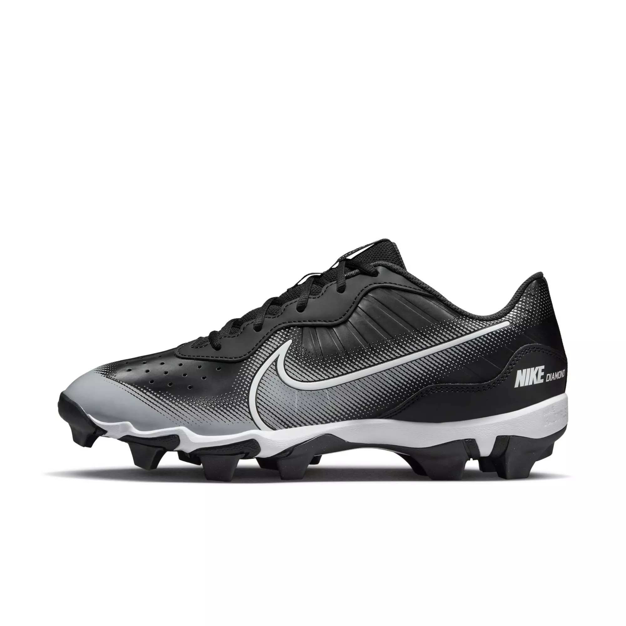 Nike Alpha Huarache Keystone LW "Black/White/Smoke Grey" Men's Baseball Cleat - BLACK/WHITE/GREY