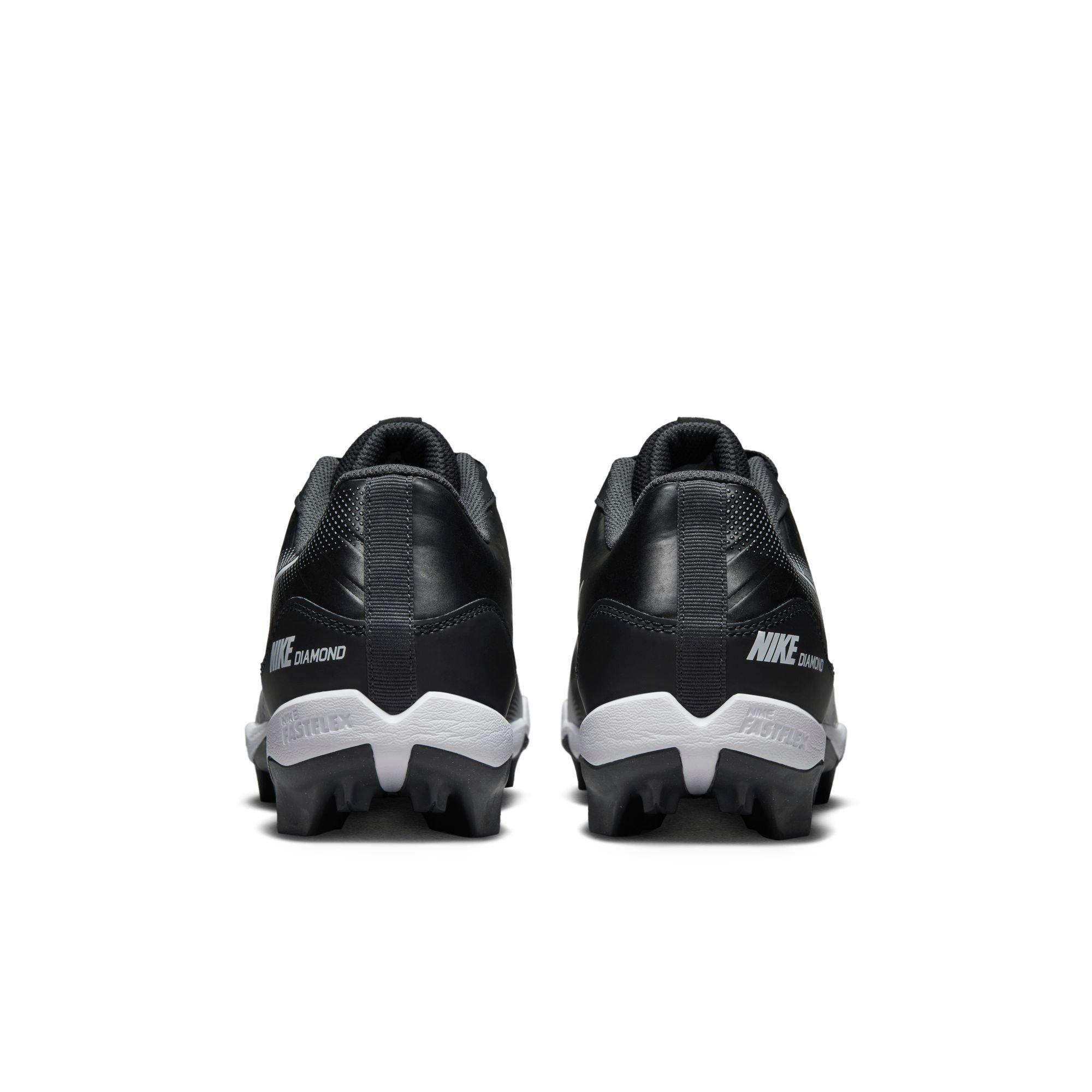 Nike Alpha Huarache Keystone LW "Black/White/Smoke Grey" Men's Baseball Cleat - BLACK/WHITE/GREY Thumbnail View 5