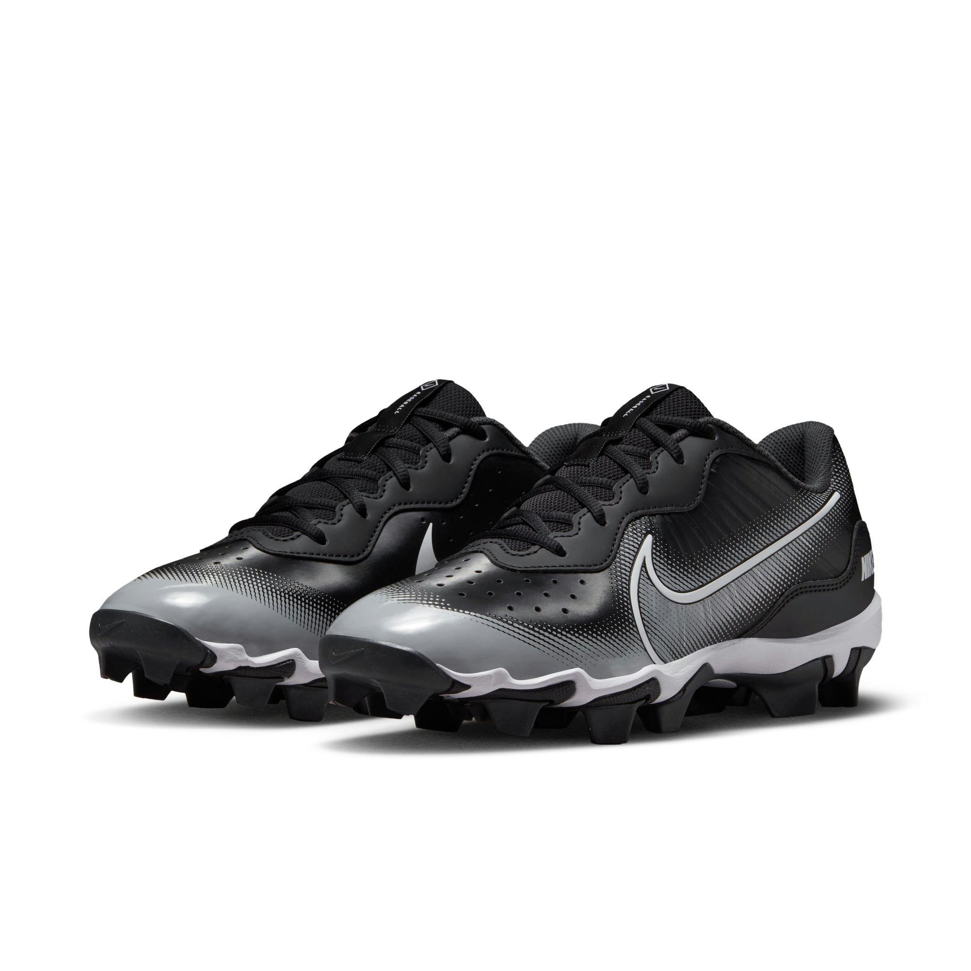 Nike Alpha Huarache Keystone LW "Black/White/Smoke Grey" Men's Baseball Cleat - BLACK/WHITE/GREY Thumbnail View 6