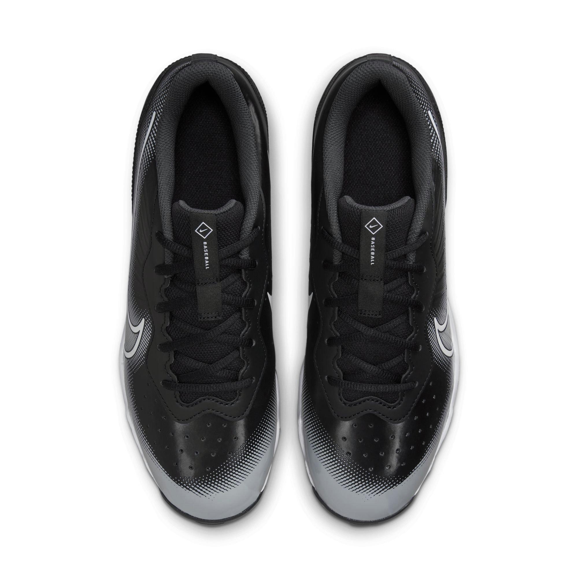 Nike Alpha Huarache Keystone LW "Black/White/Smoke Grey" Men's Baseball Cleat - BLACK/WHITE/GREY Thumbnail View 7