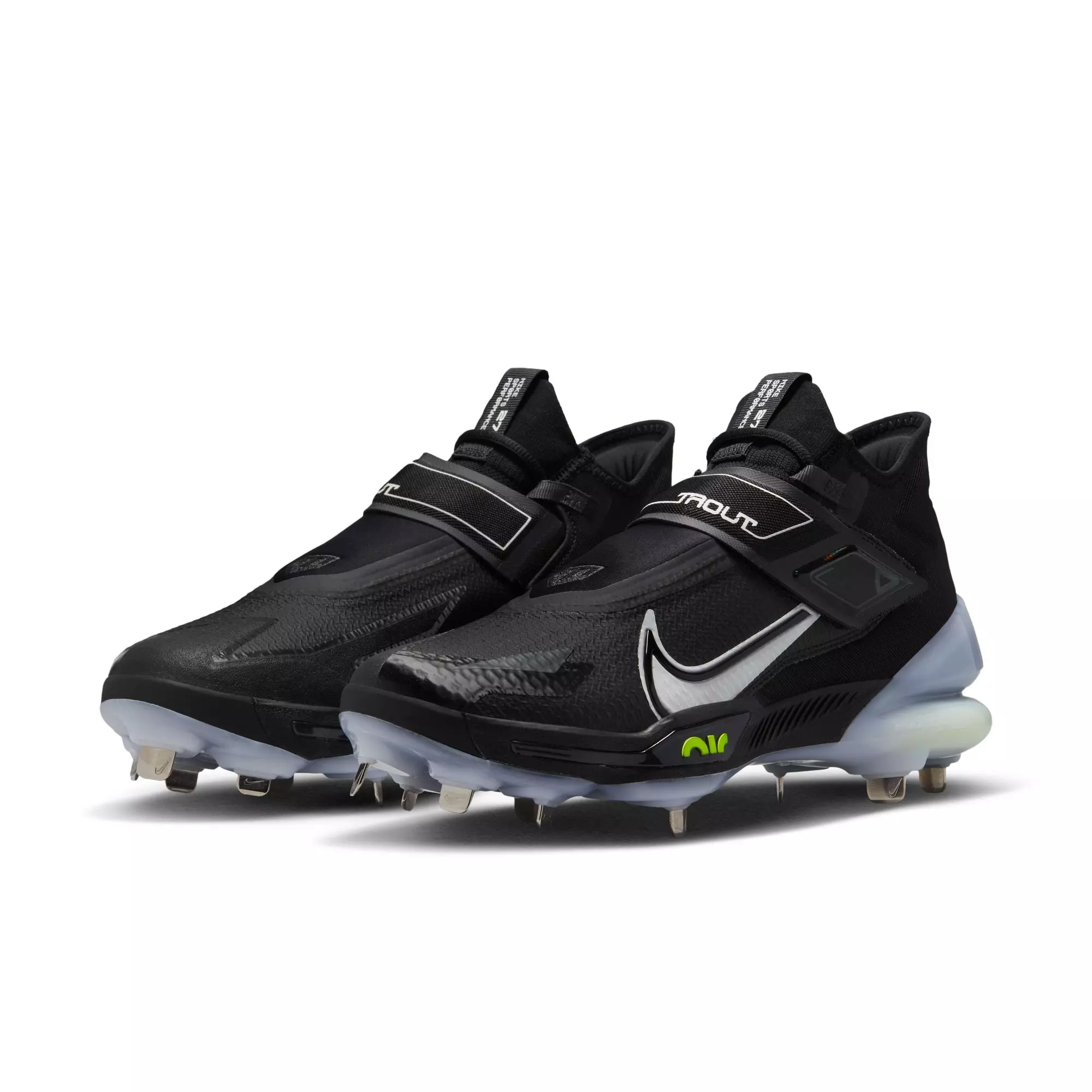 Nike Force Zoom Trout 8 Elite "Black/White/Smoke Grey" Men's Baseball Cleat - BLACK/WHITE
