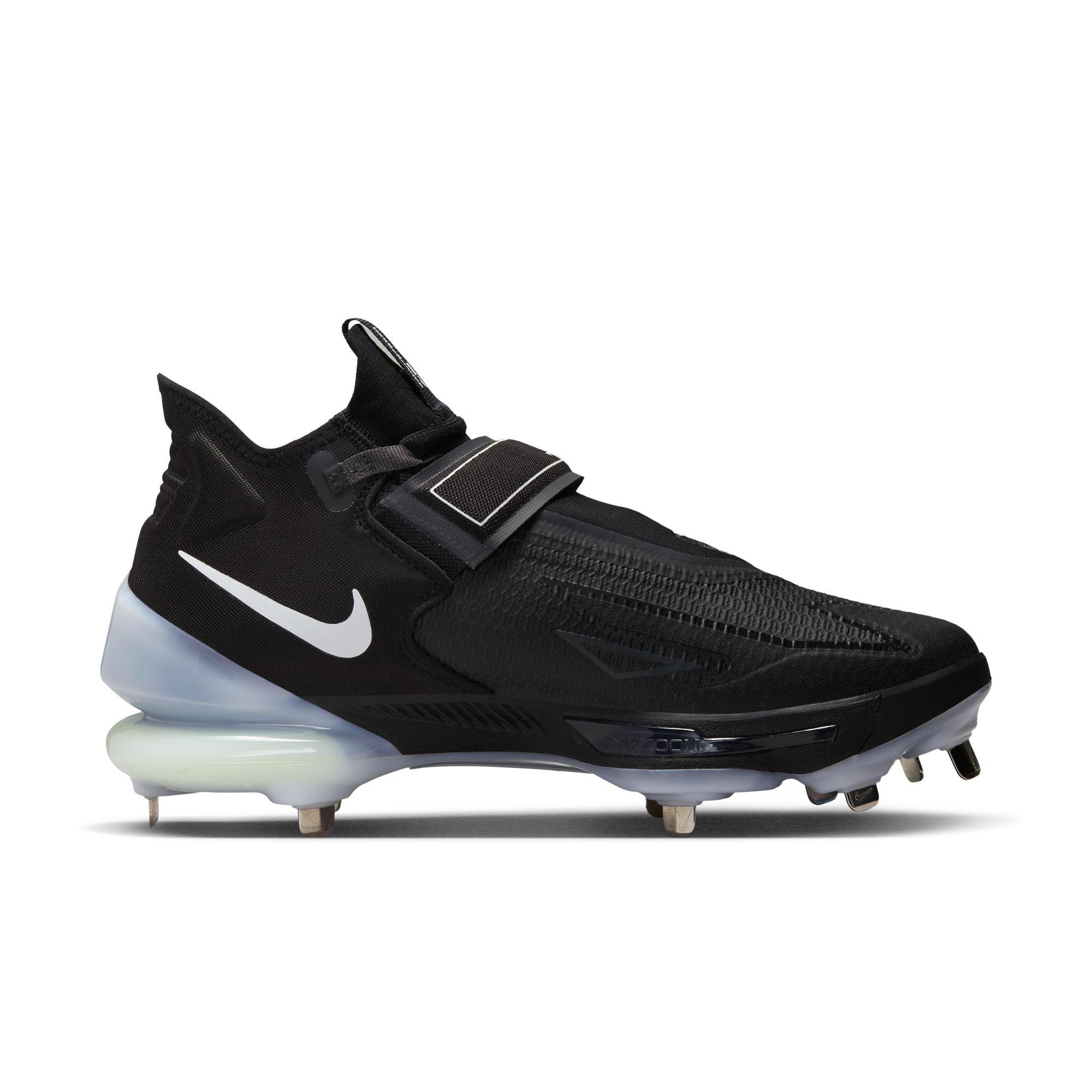 Nike Men's Force Zoom Trout 8 Elite Metal Baseball Cleats, Size 9, Black/Grey