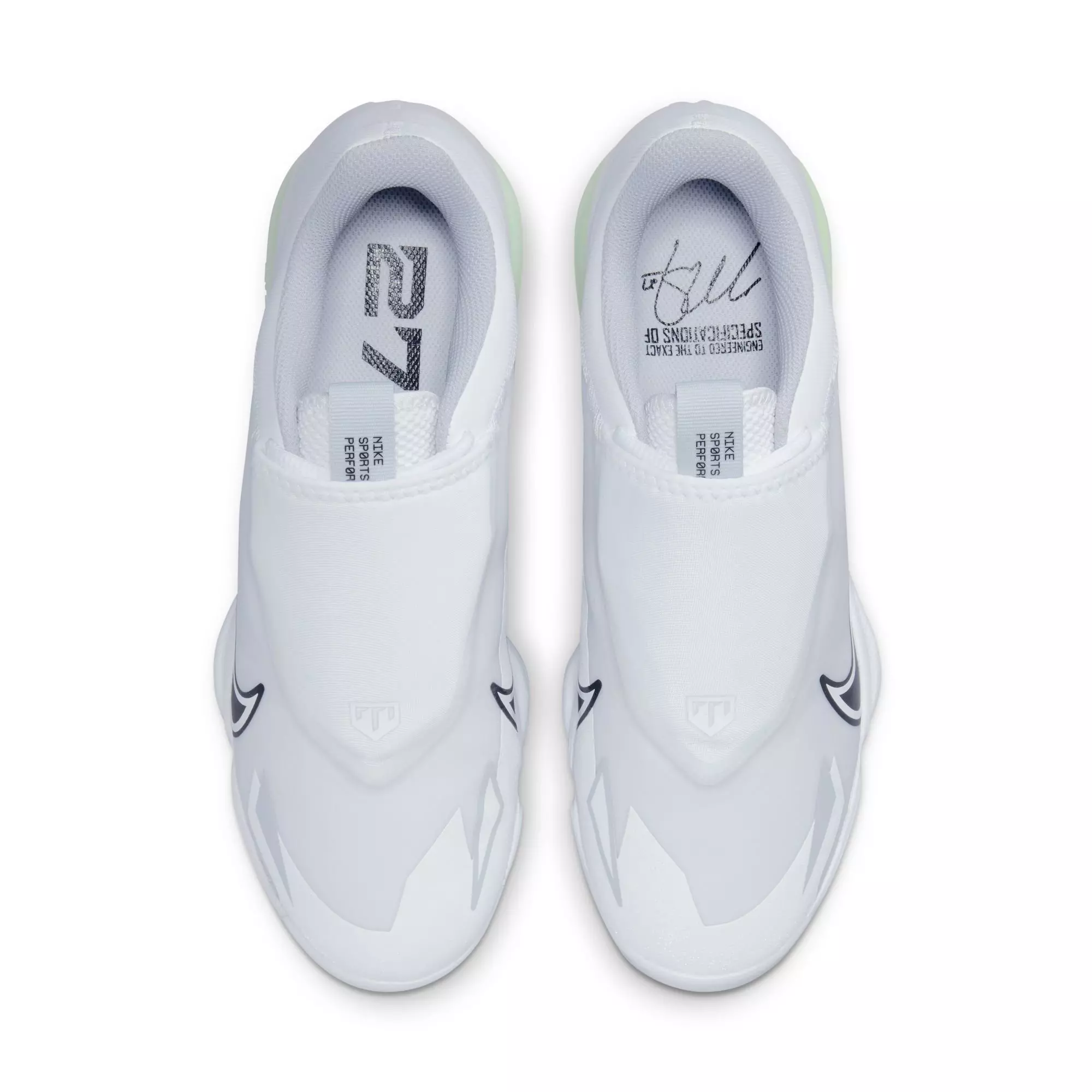 Nike Force Zoom Trout 8 Pro "White/Black/Wolf Grey/Pure Platinum" Men's Baseball Cleat - WHITE/BLACK