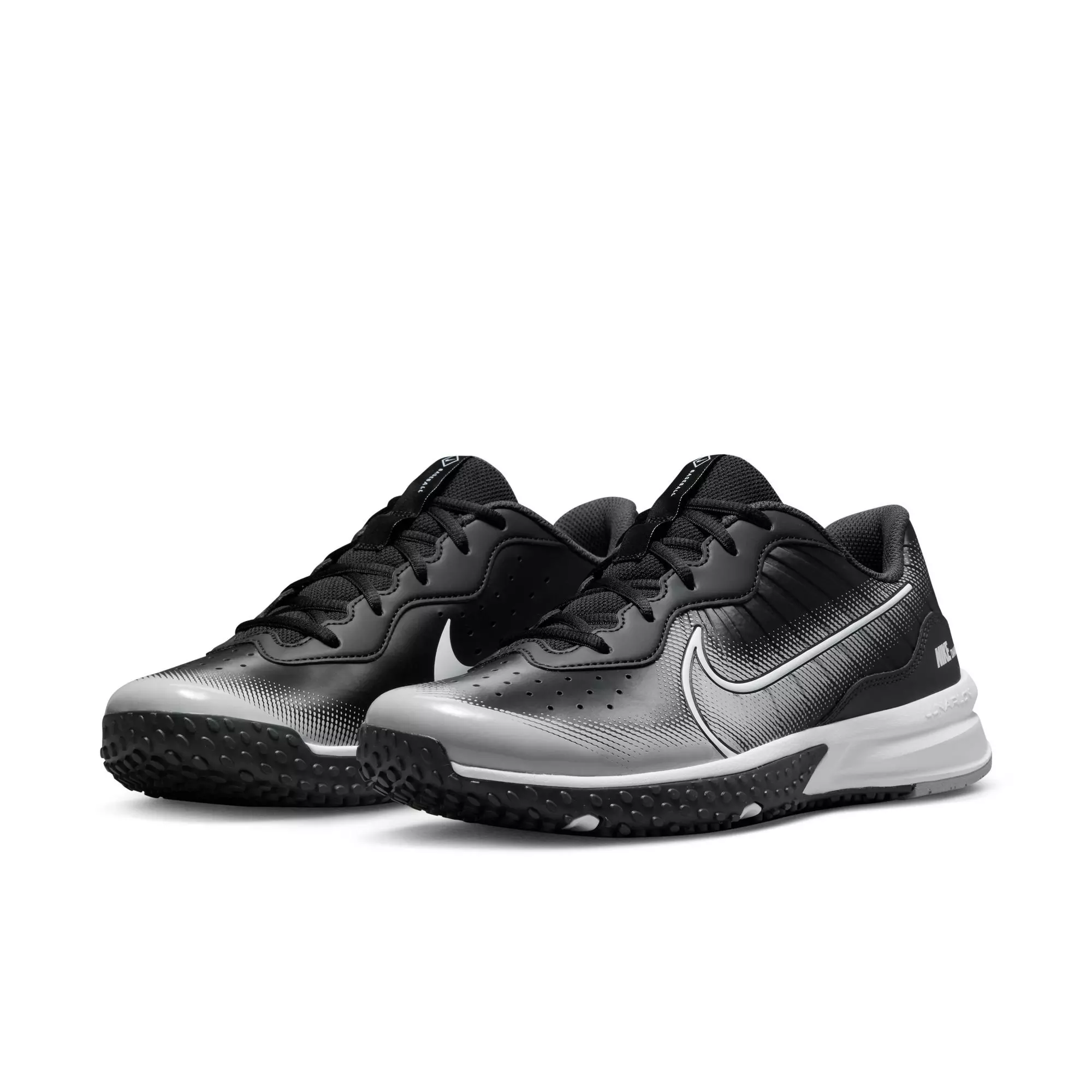 Nike Alpha Huarache Varsity 4 Turf "Black/White/Smoke Grey" Men's Baseball Cleat - BLACK/GREY