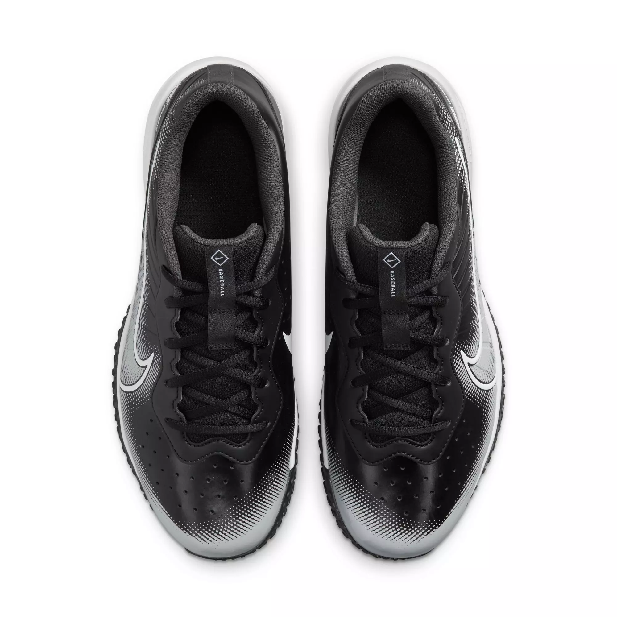 Nike Alpha Huarache Varsity 4 Turf "Black/White/Smoke Grey" Men's Baseball Cleat - BLACK/GREY
